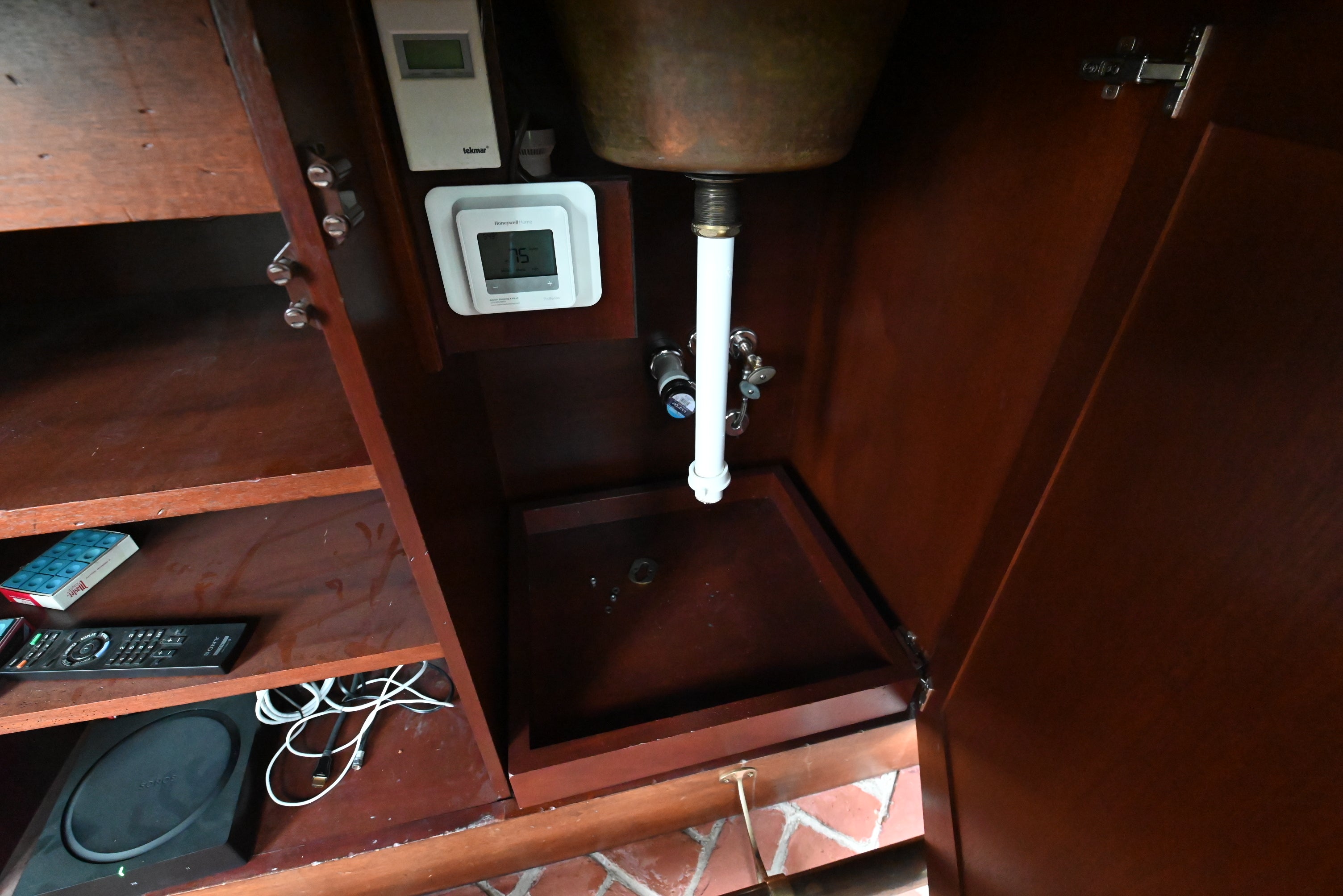 Traditional Wooden Wet Bar with Sink