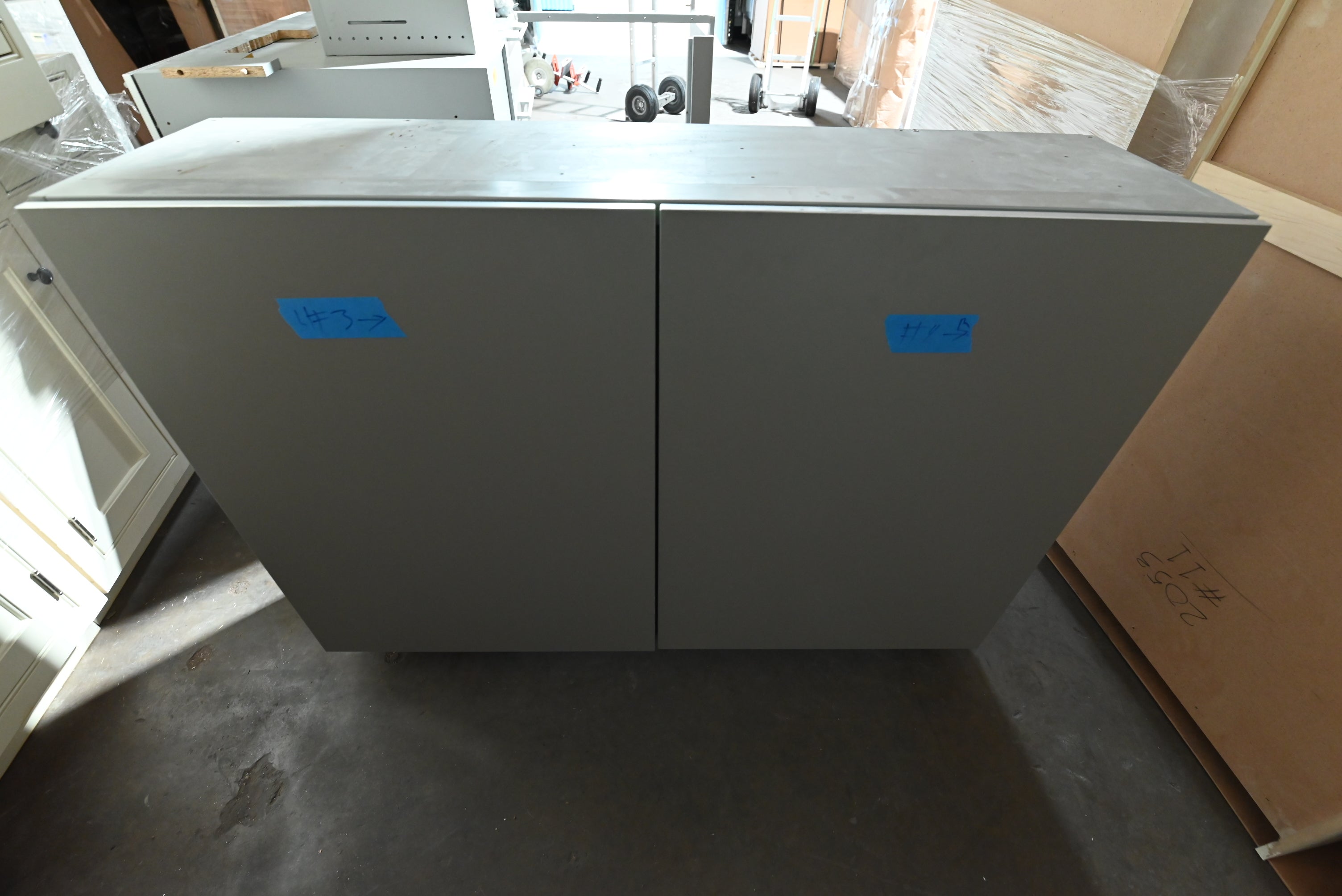 Bulthaup Modern Matte Grey Kitchen with Stone Countertops & Appliances