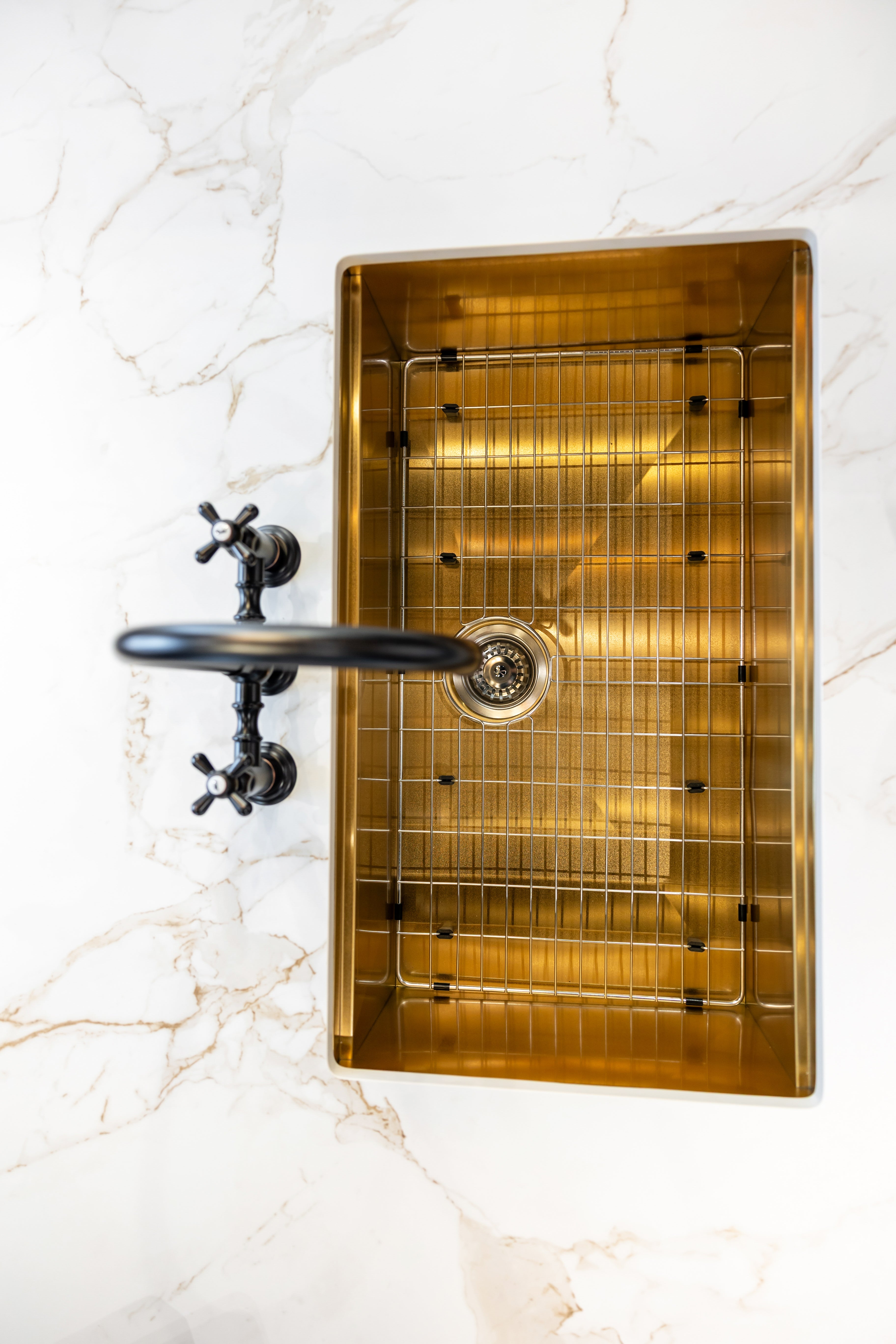 Azzurri Casa Transitional Kitchen with Double Waterfall Island, Dekton Countertops & Monogram Appliances