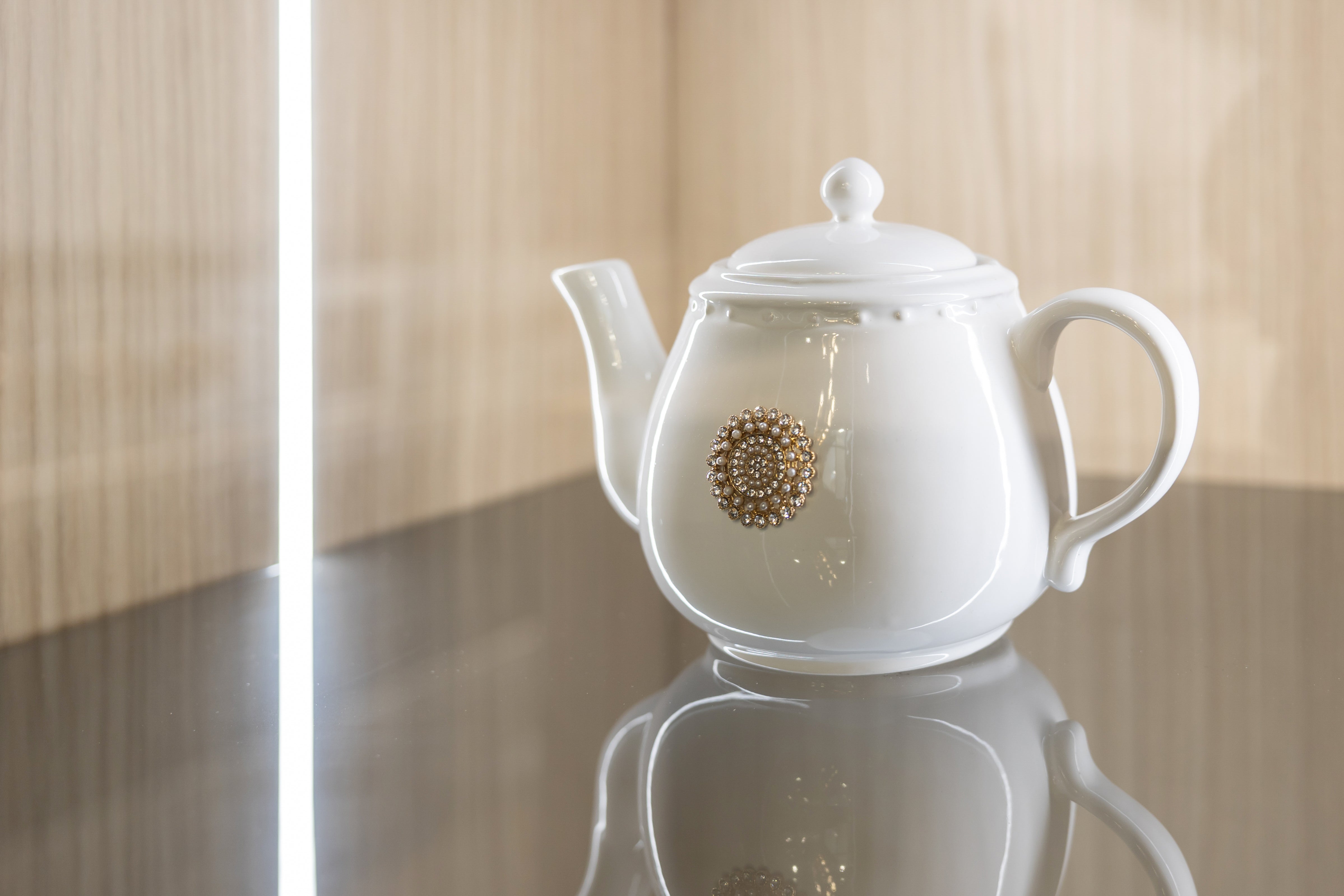 Azzurri Casa Transitional Kitchen with Double Waterfall Island, Dekton Countertops & Monogram Appliances