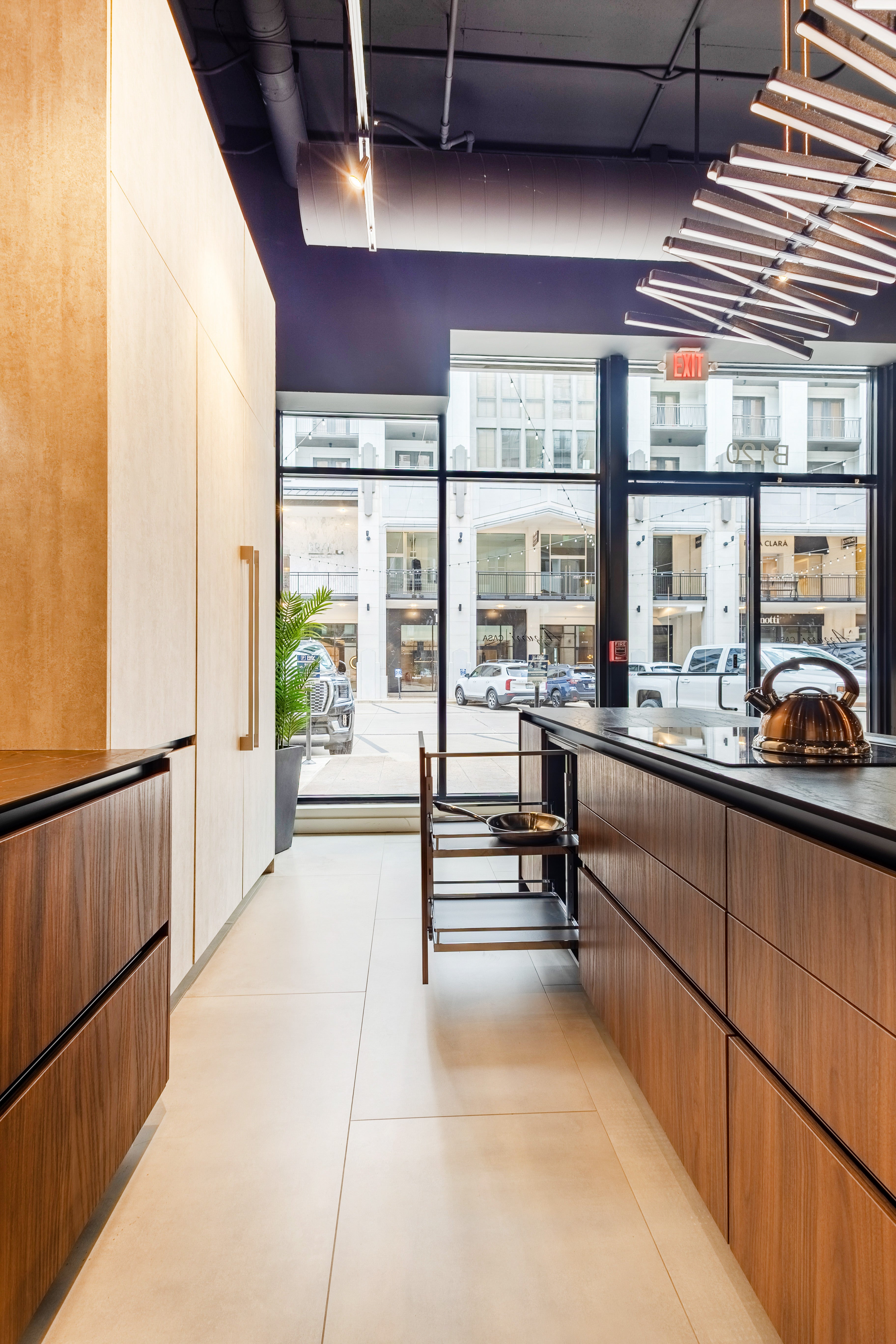 Azzurri Casa Dubai Style Modern Kitchen with Dekton Countertops and Monogram Appliances