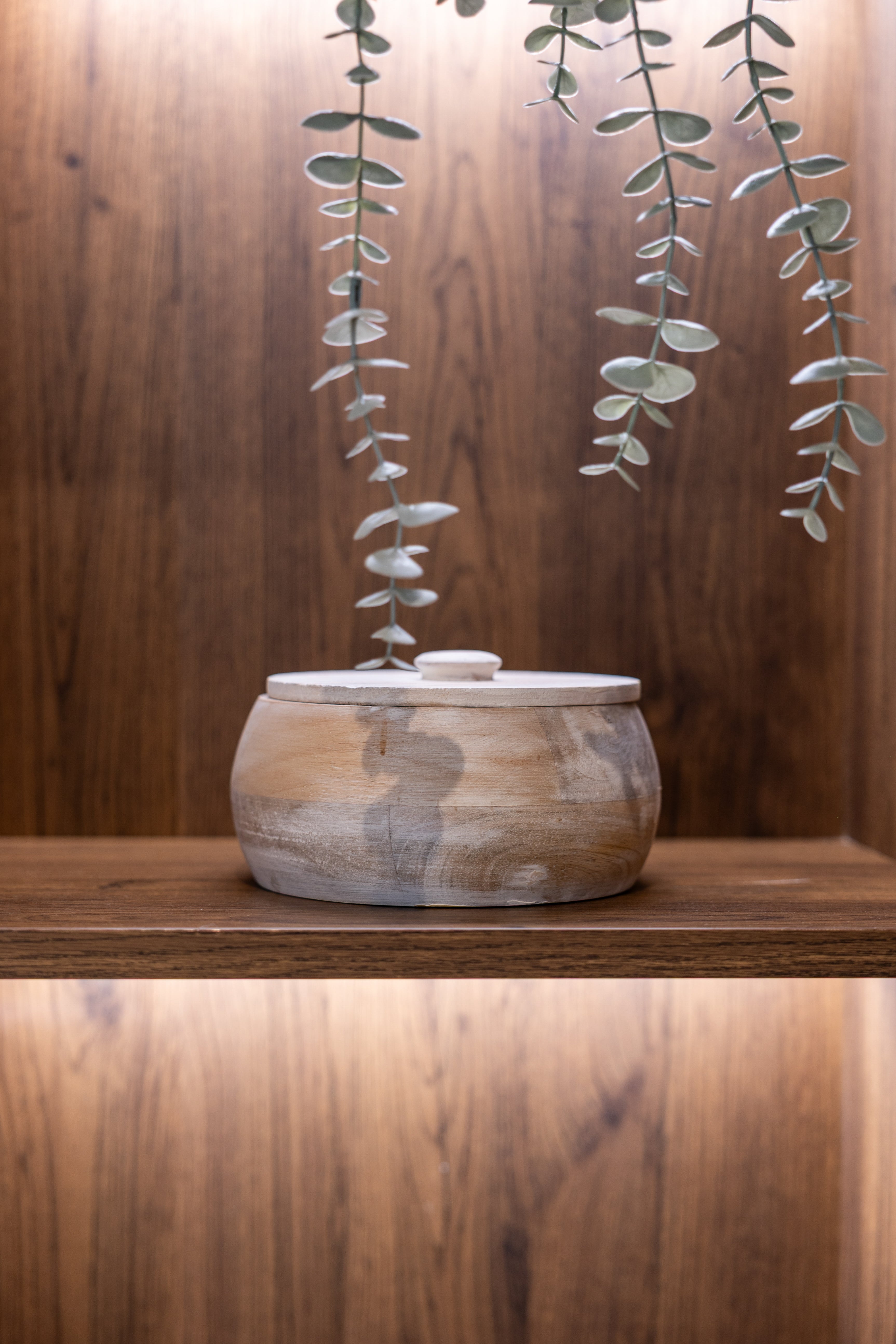 Azzurri Casa Wood Paneled and Matte White Complete Modern Bathroom with Oval Bathtub