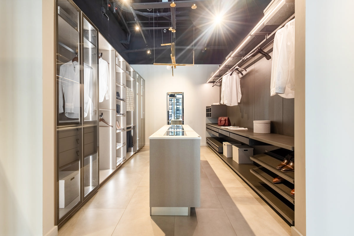 Azzurri Casa Modern Complete Closet System with Island