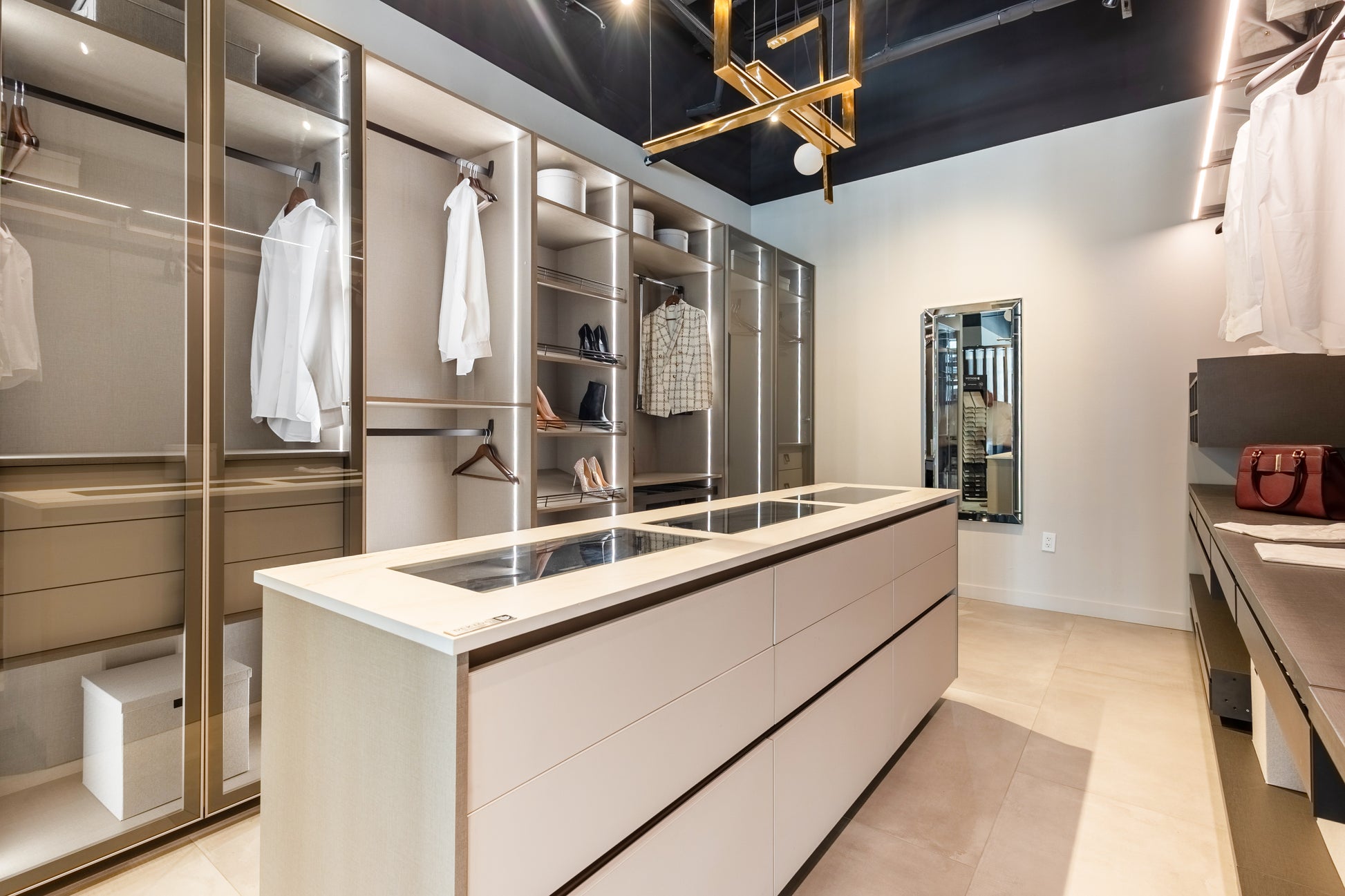 Azzurri Casa Modern Complete Closet System with Island