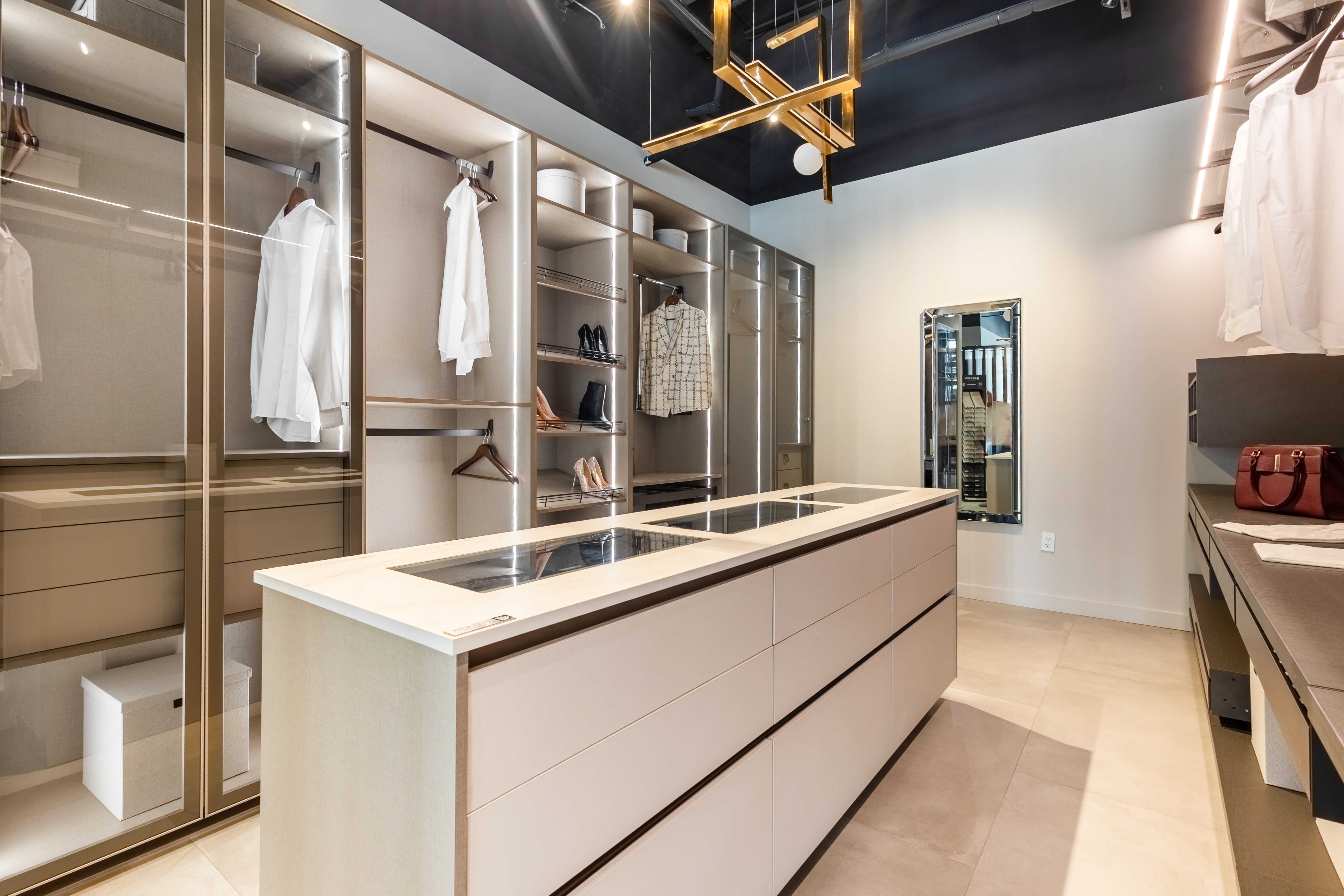 Azzurri Casa Modern Complete Closet System with Island