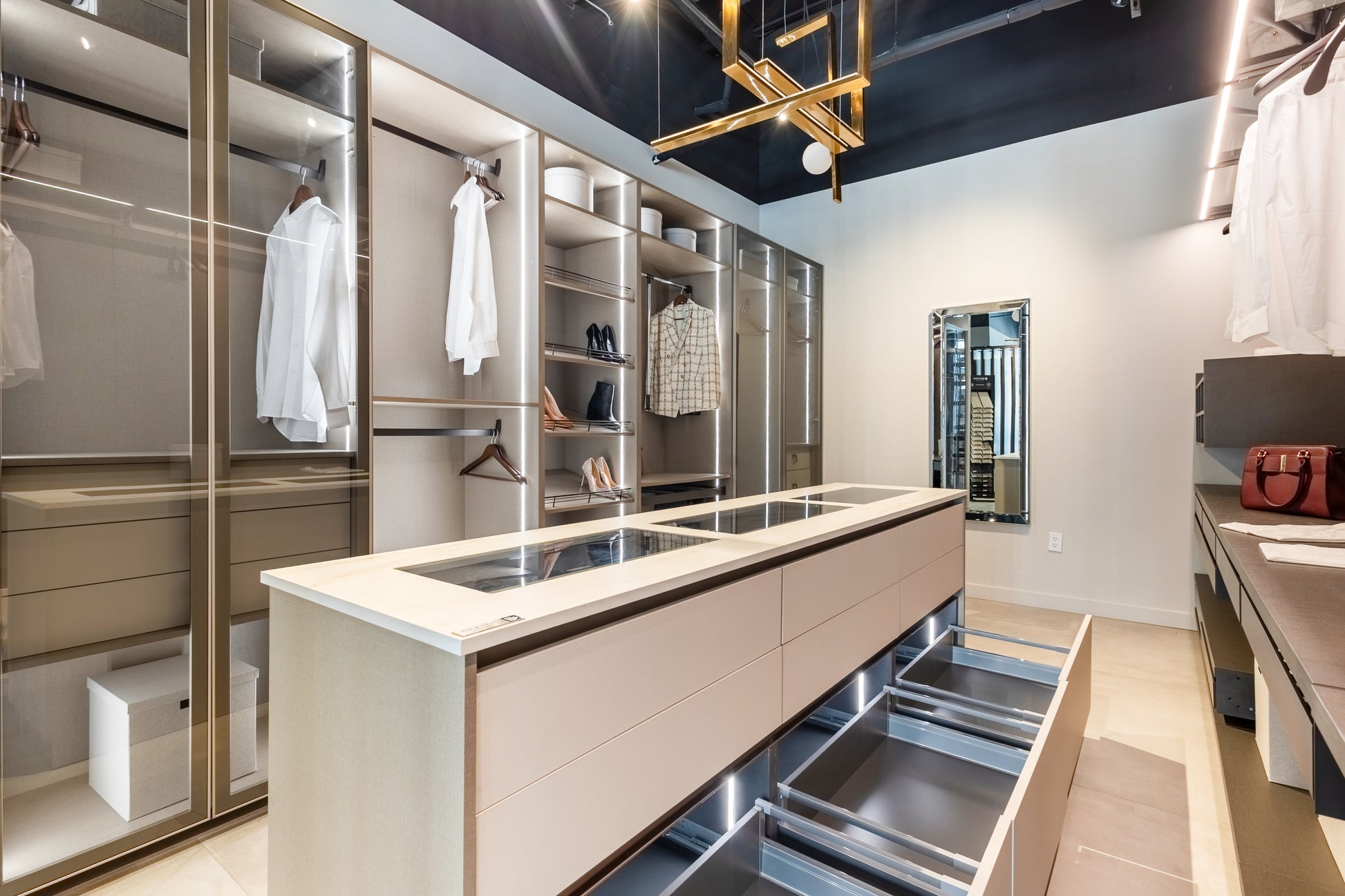 Azzurri Casa Modern Complete Closet System with Island