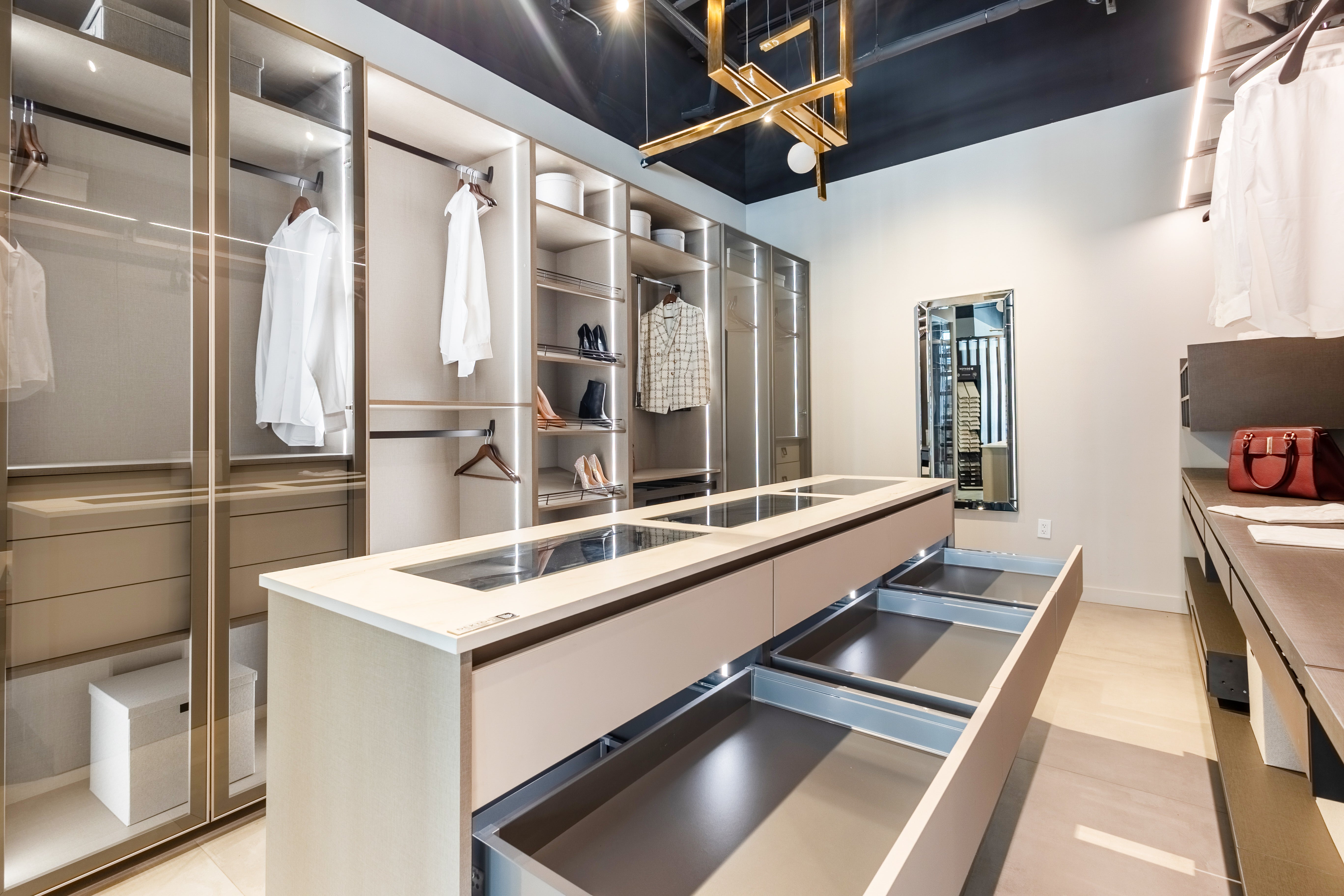 Azzurri Casa Modern Complete Closet System with Island