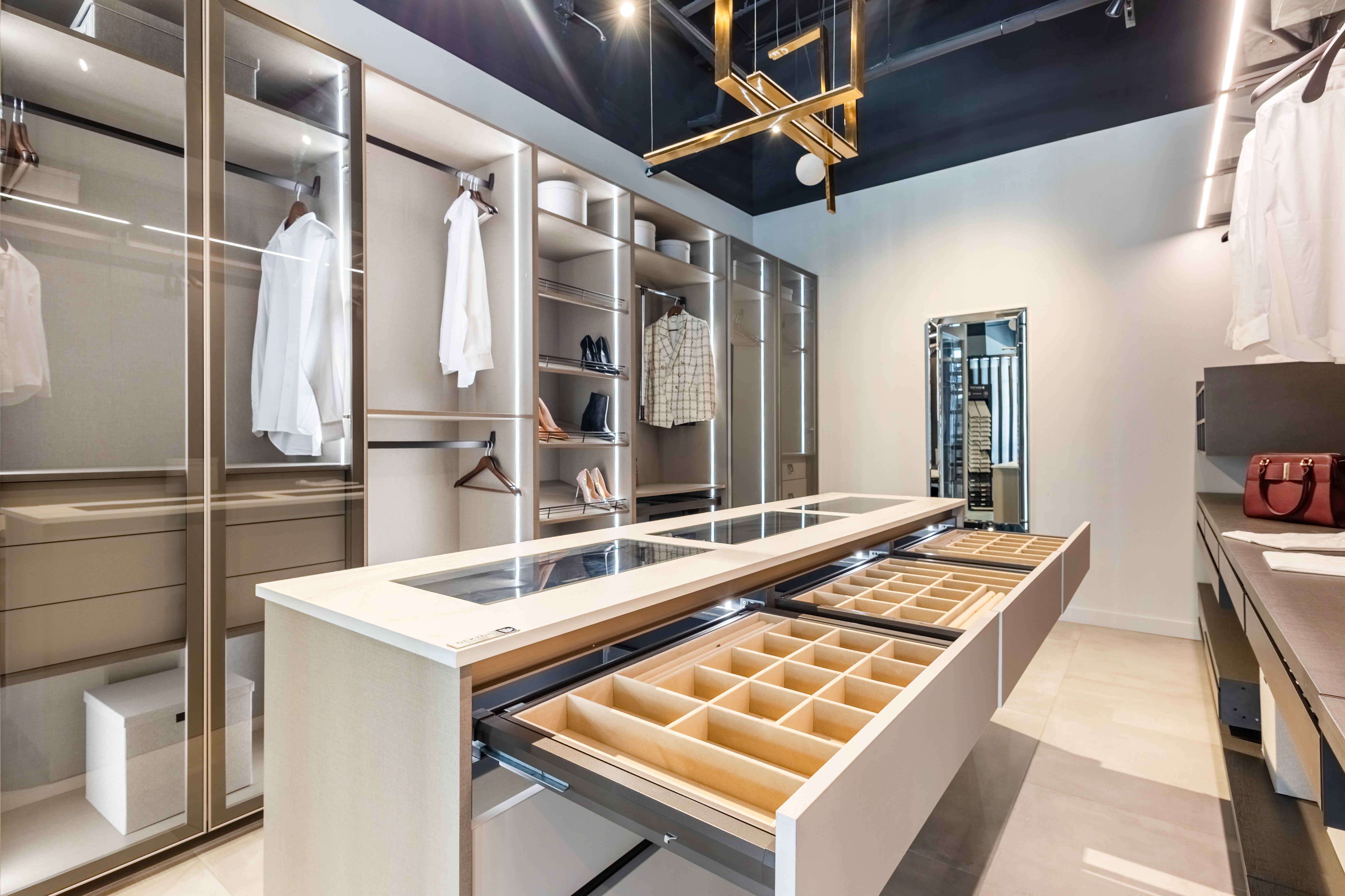 Azzurri Casa Modern Complete Closet System with Island