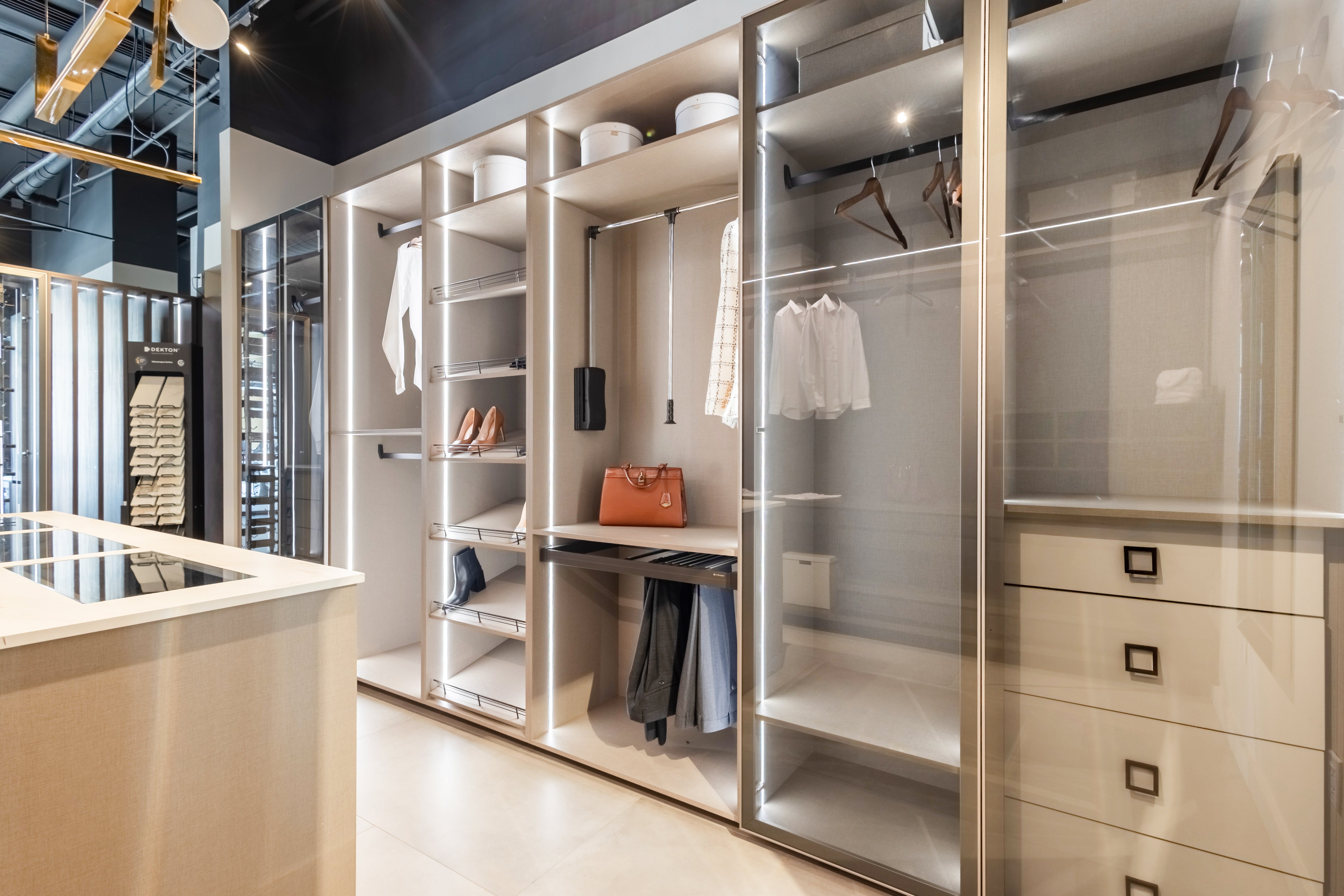 Azzurri Casa Modern Complete Closet System with Island