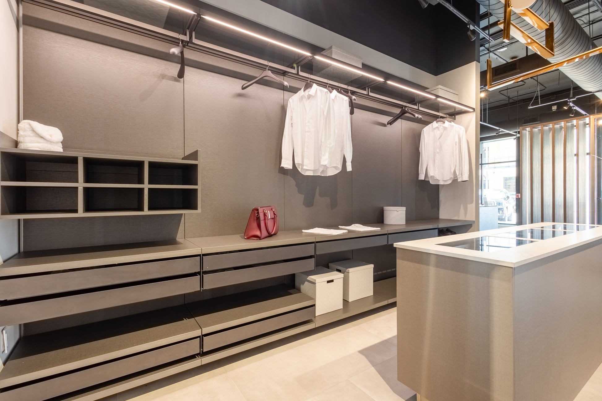 Azzurri Casa Modern Complete Closet System with Island