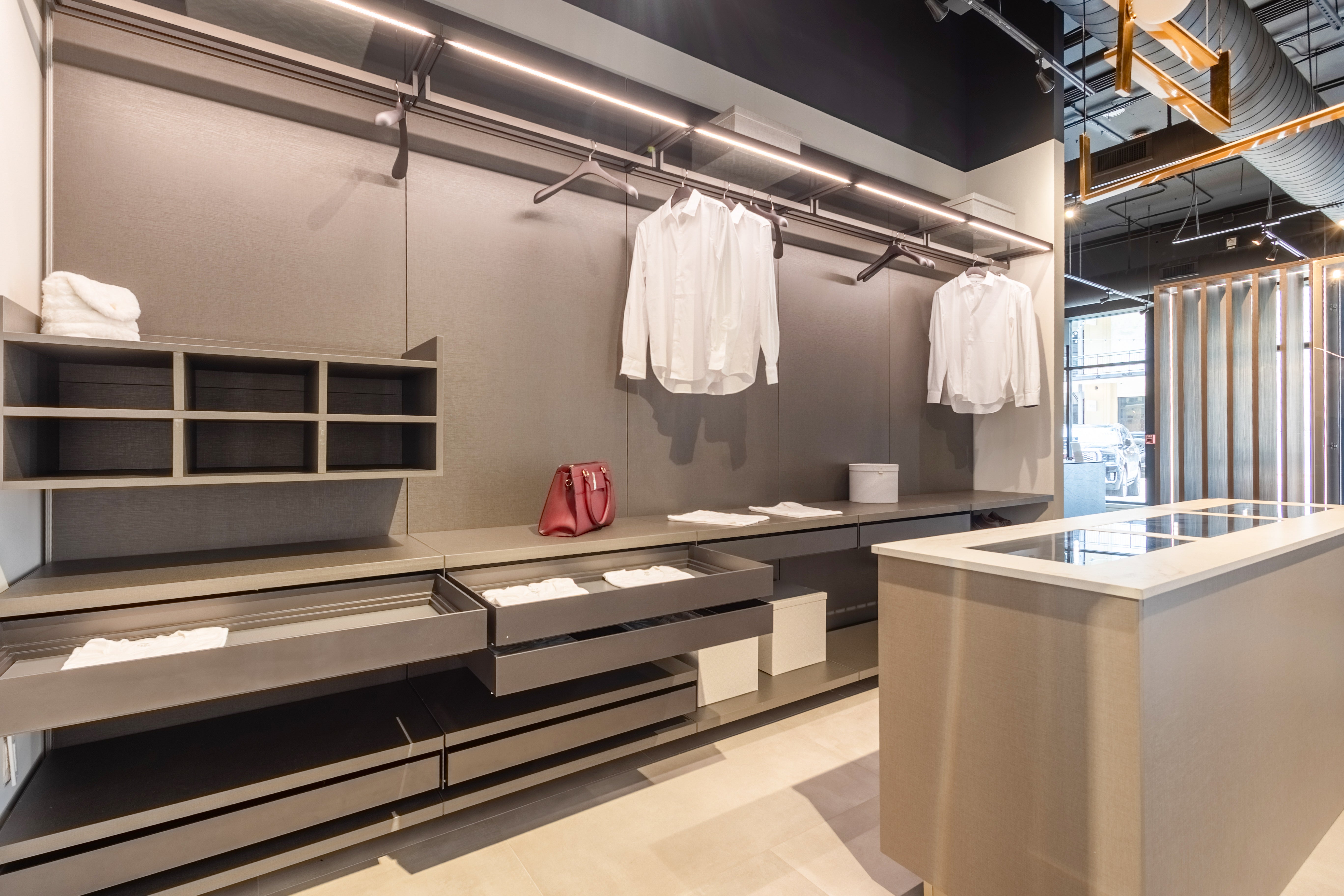 Azzurri Casa Modern Complete Closet System with Island