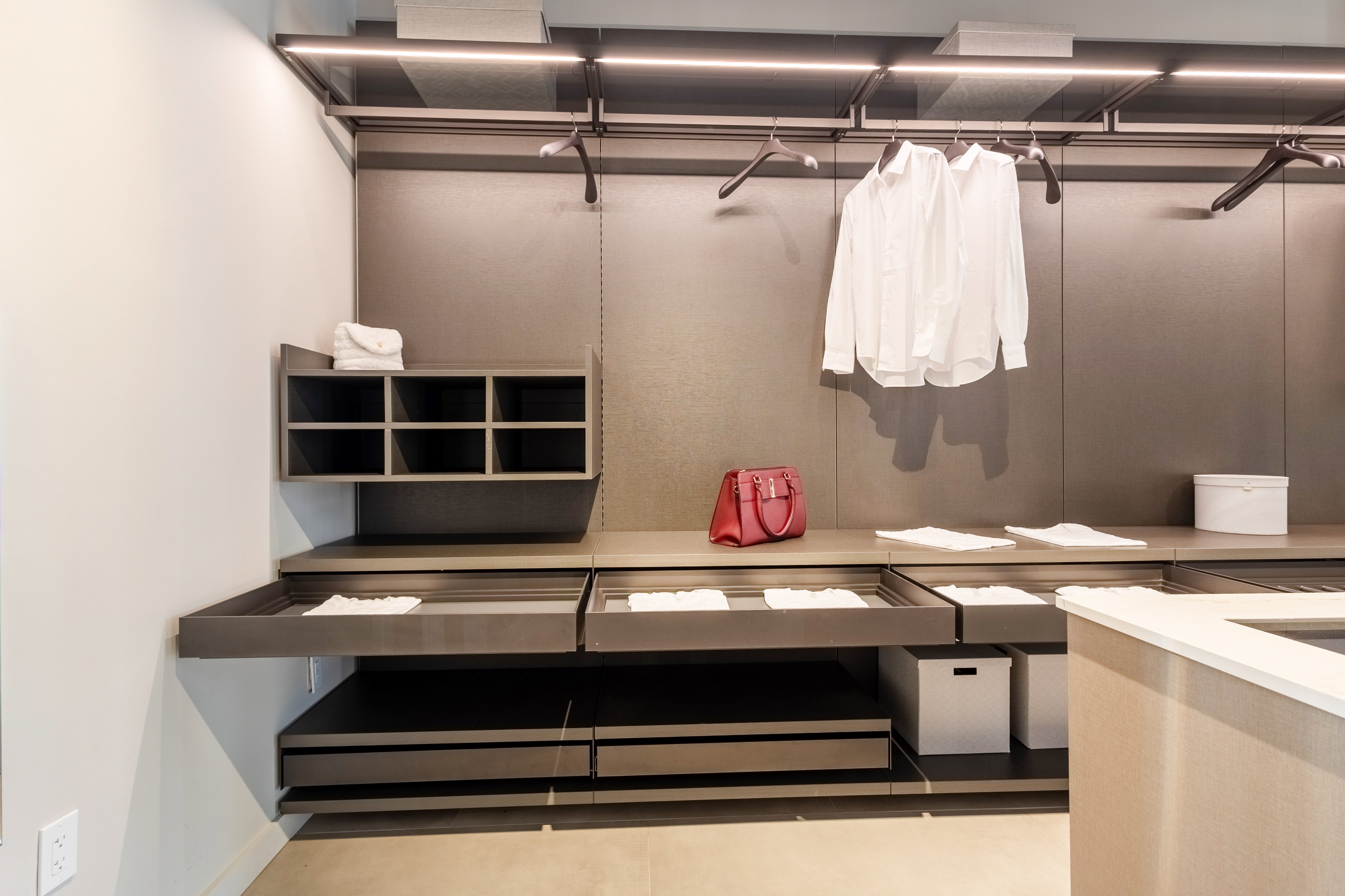 Azzurri Casa Modern Complete Closet System with Island