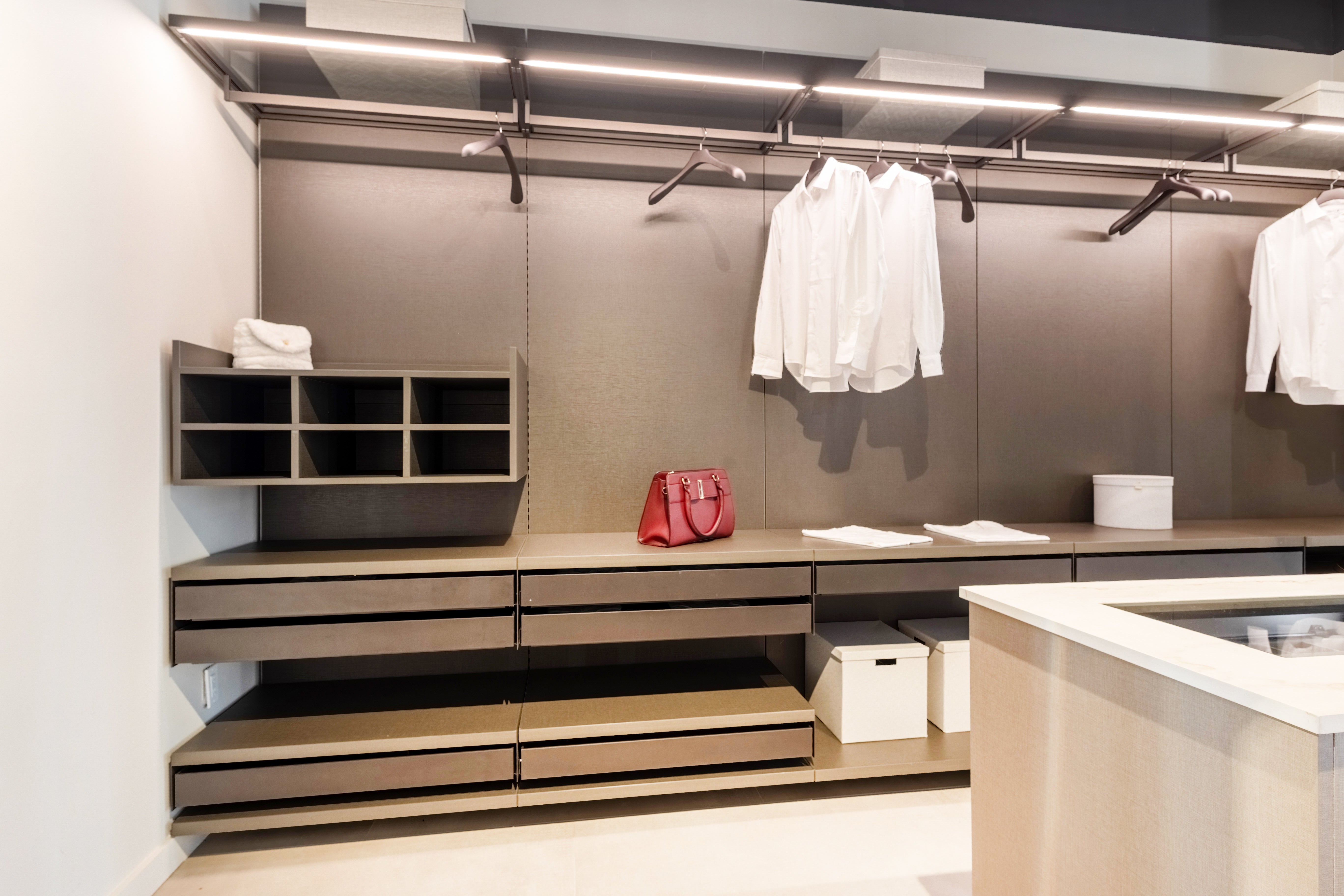 Azzurri Casa Modern Complete Closet System with Island