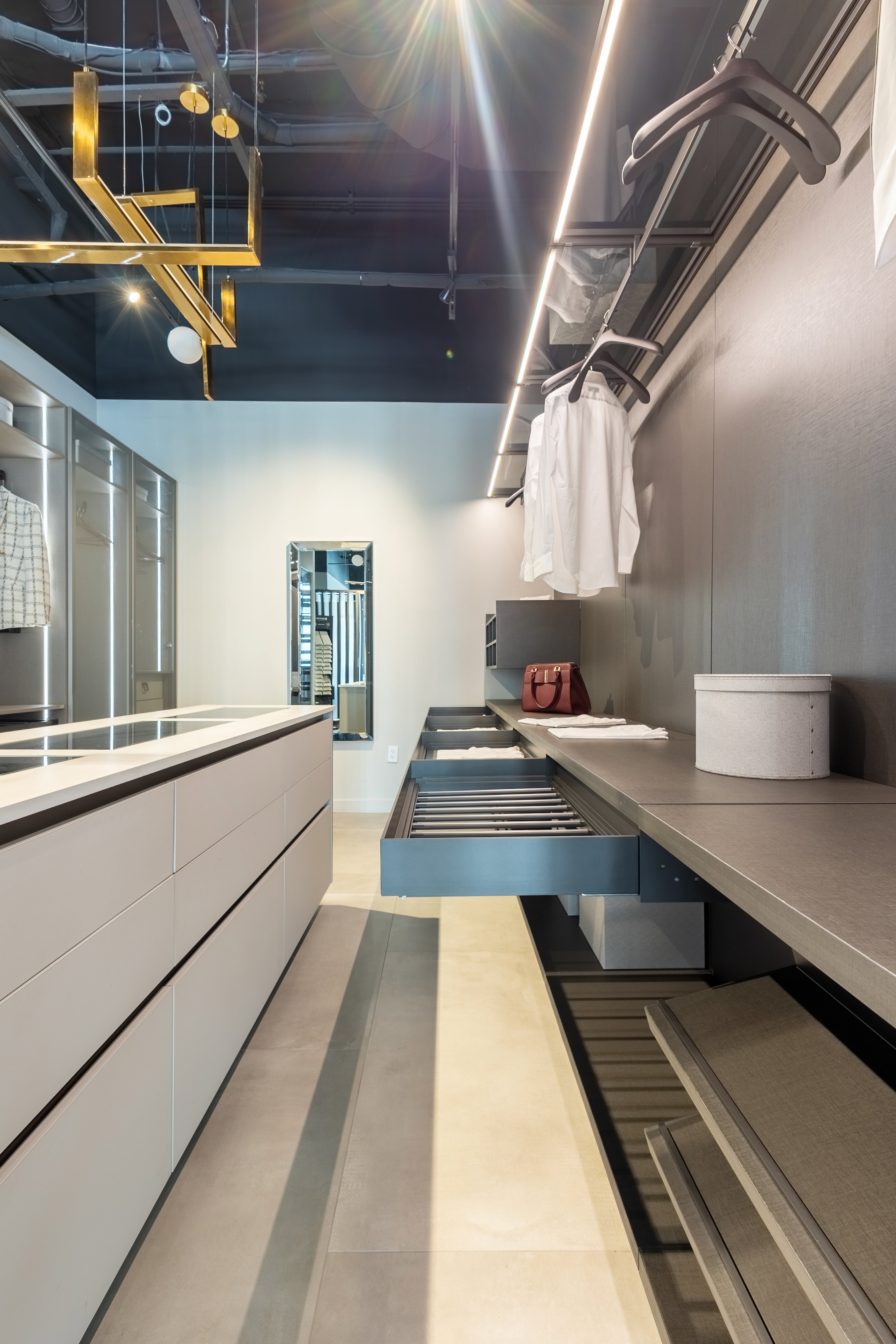 Azzurri Casa Modern Complete Closet System with Island