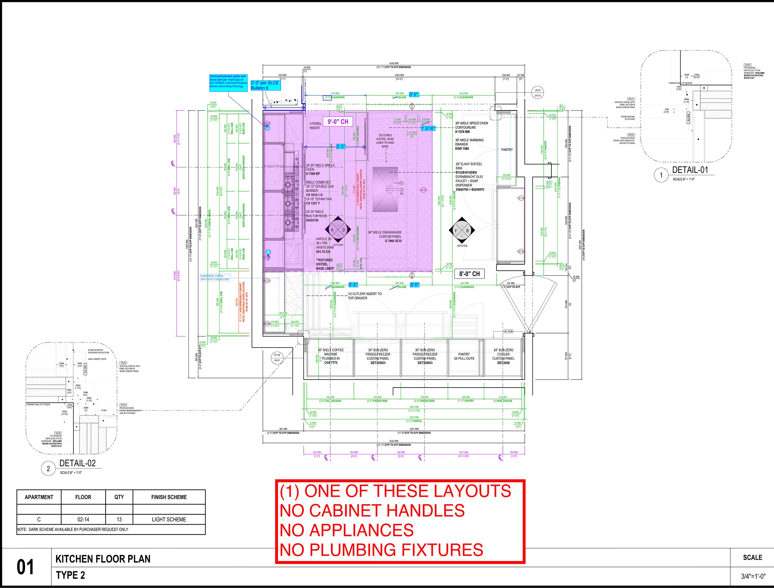 Smallbone Transitional White Oak Kitchen with Island - Cabinetry Only - New in Box