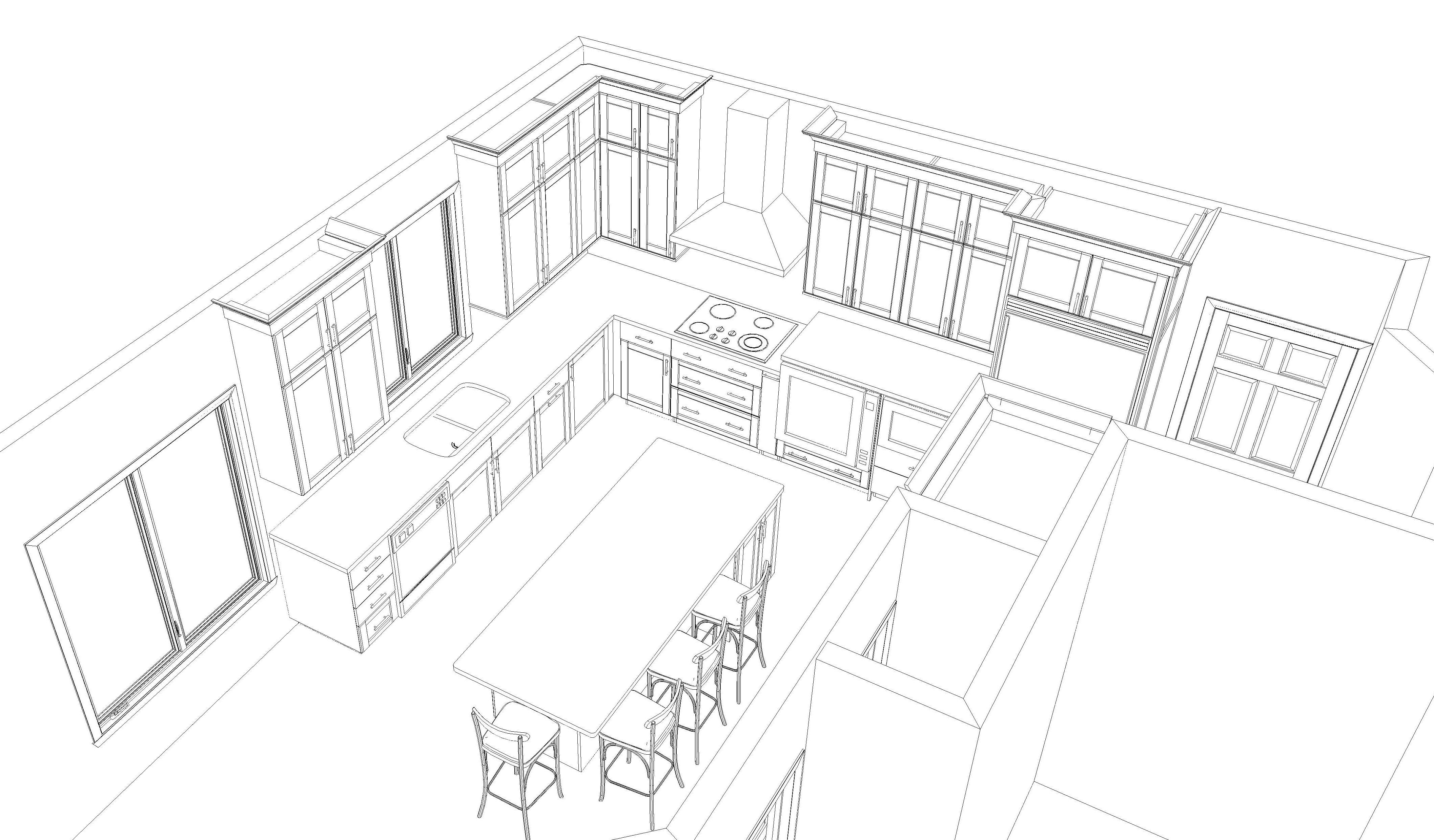 Showplace Modern Maple Wood with Nutmeg Stain Partial Kitchen Cabinets 
