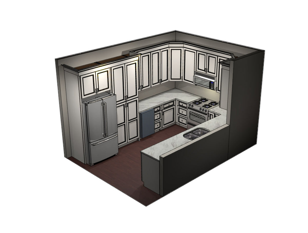 Fabuwood Allure Series Fusion Dove transitional kitchen cabinets