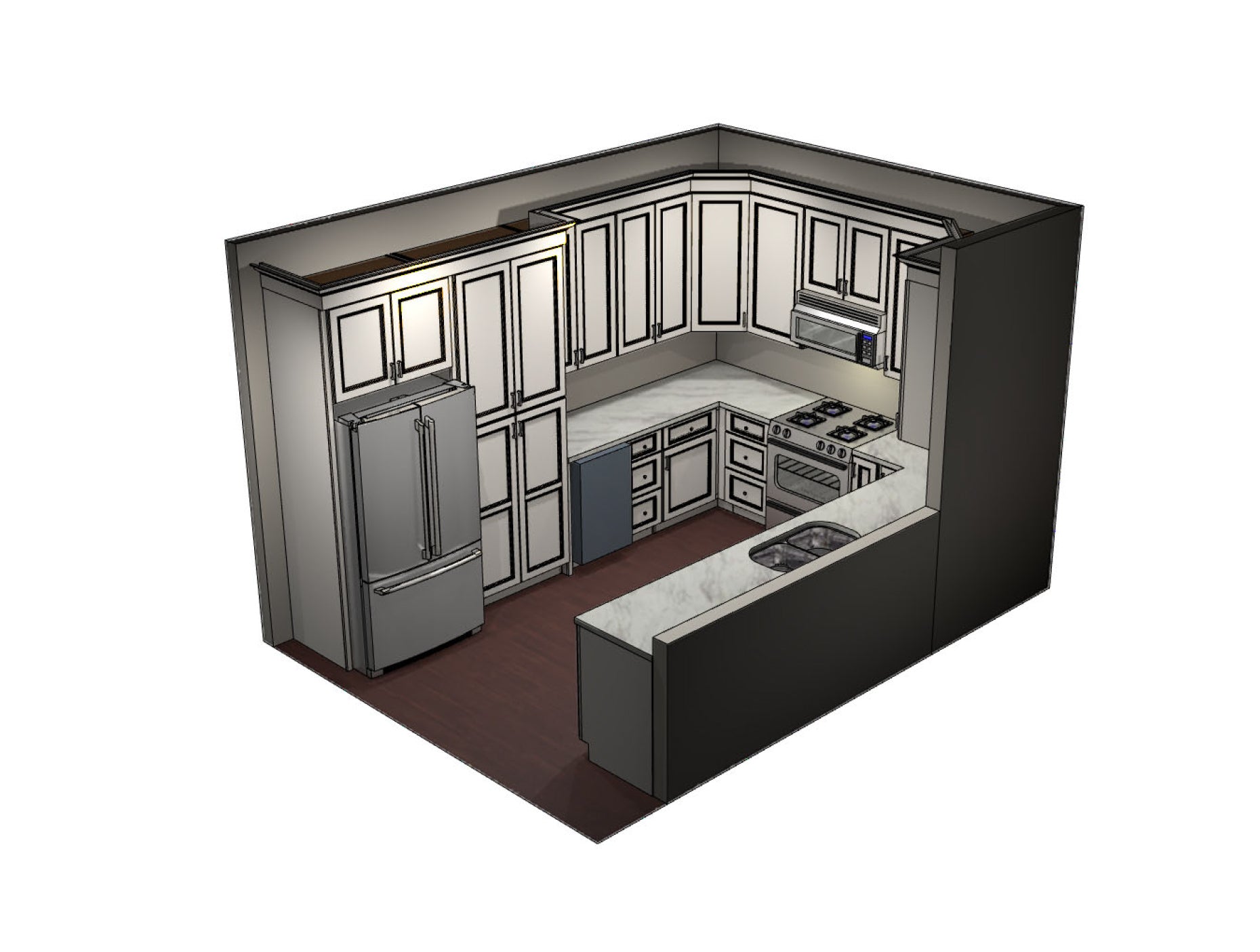 Fabuwood Allure Series Fusion Dove transitional kitchen cabinets