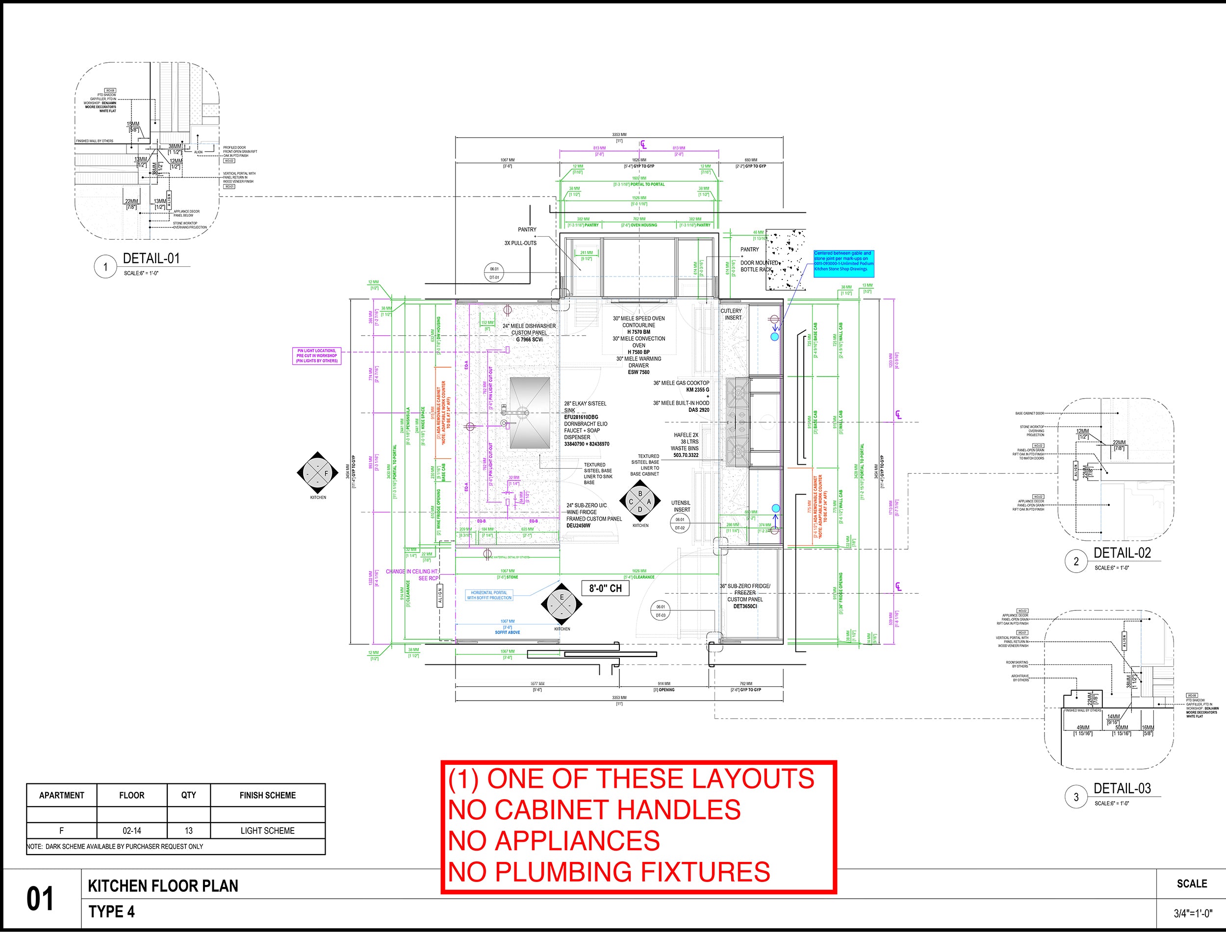 Smallbone Transitional White Oak Kitchen with Island Peninsula- Cabinetry Only - New in Box