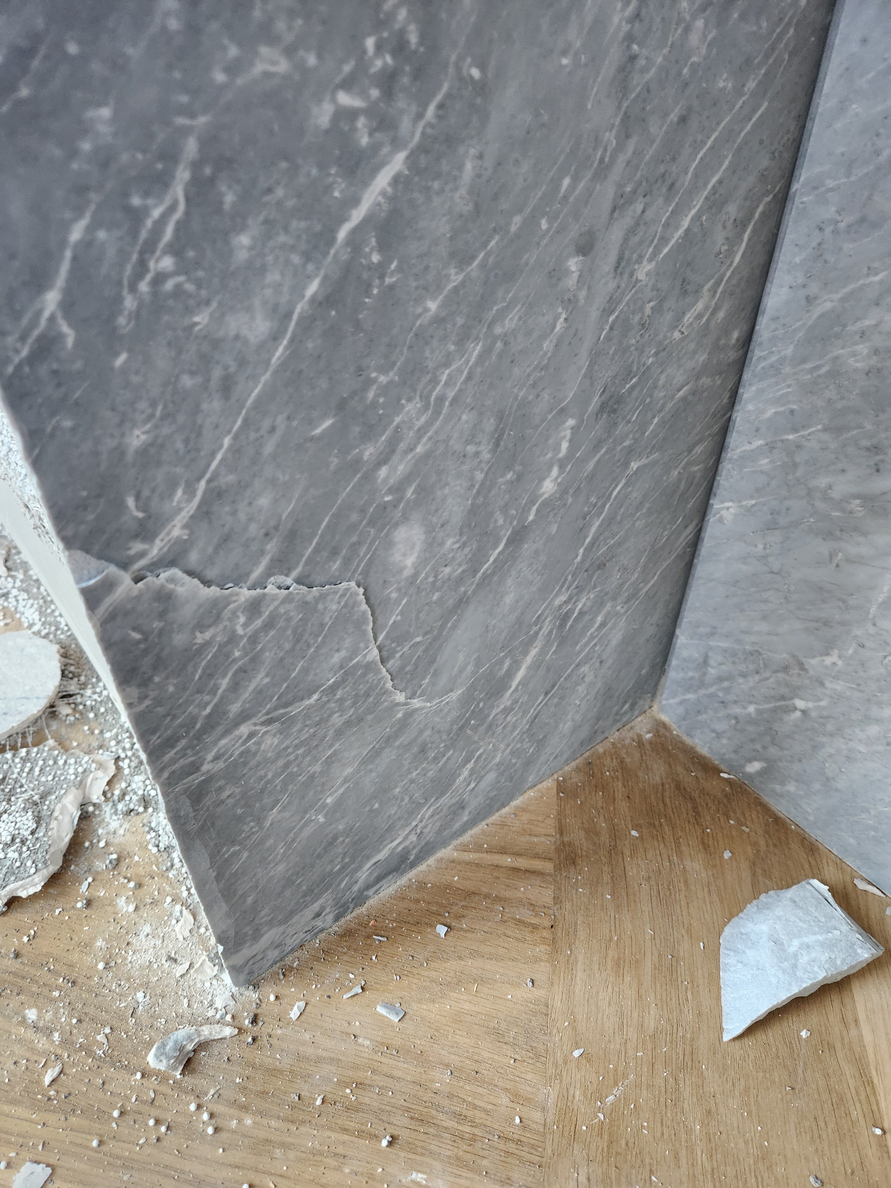 Molteni & C Dada Modern White Oak Kitchen with Marble Countertops & Gaggenau Appliances