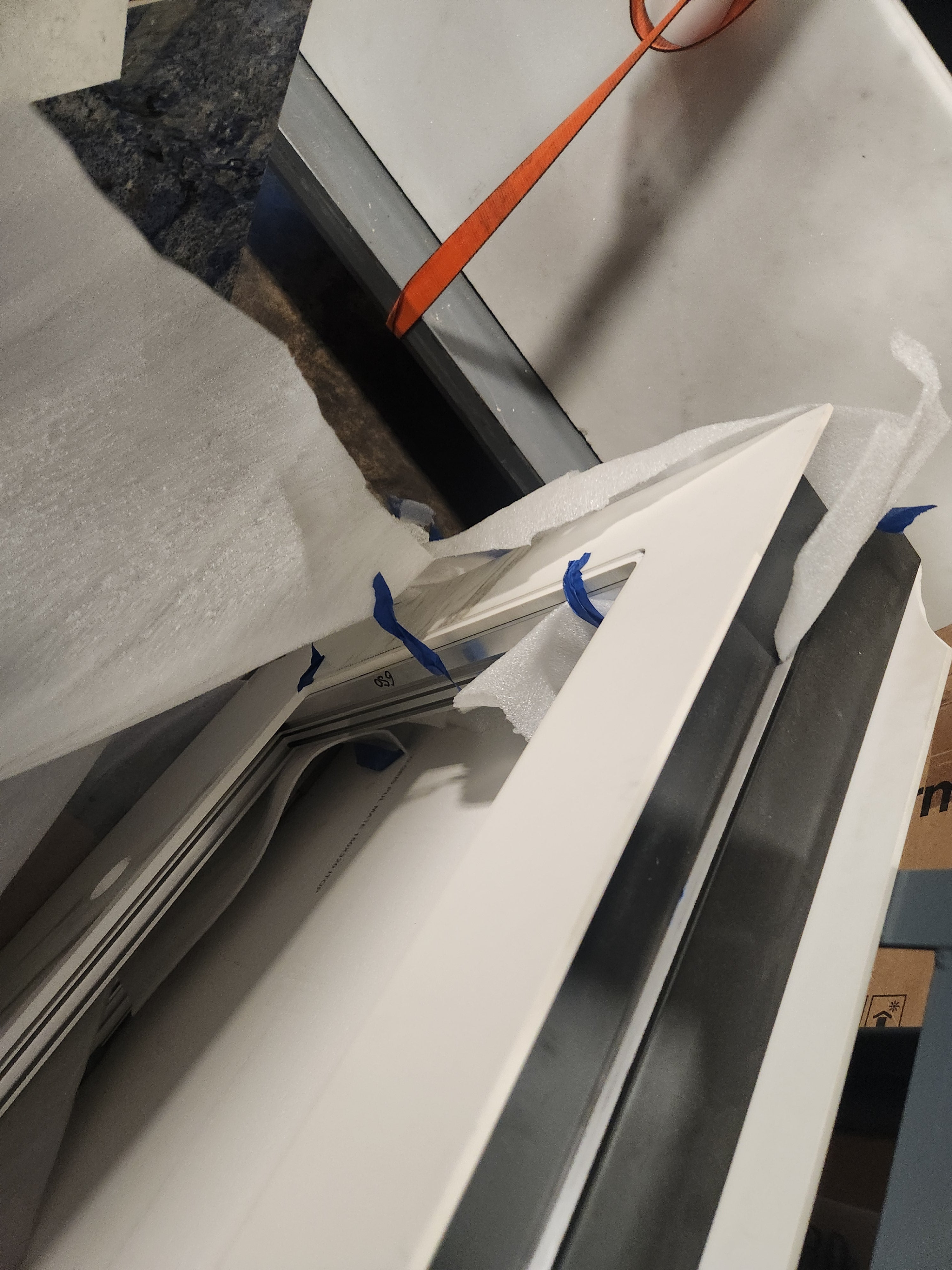 Poliform Phoenix Multi-Tone Modern Kitchen with Artex Island, Stone Countertops and Miele Appliances