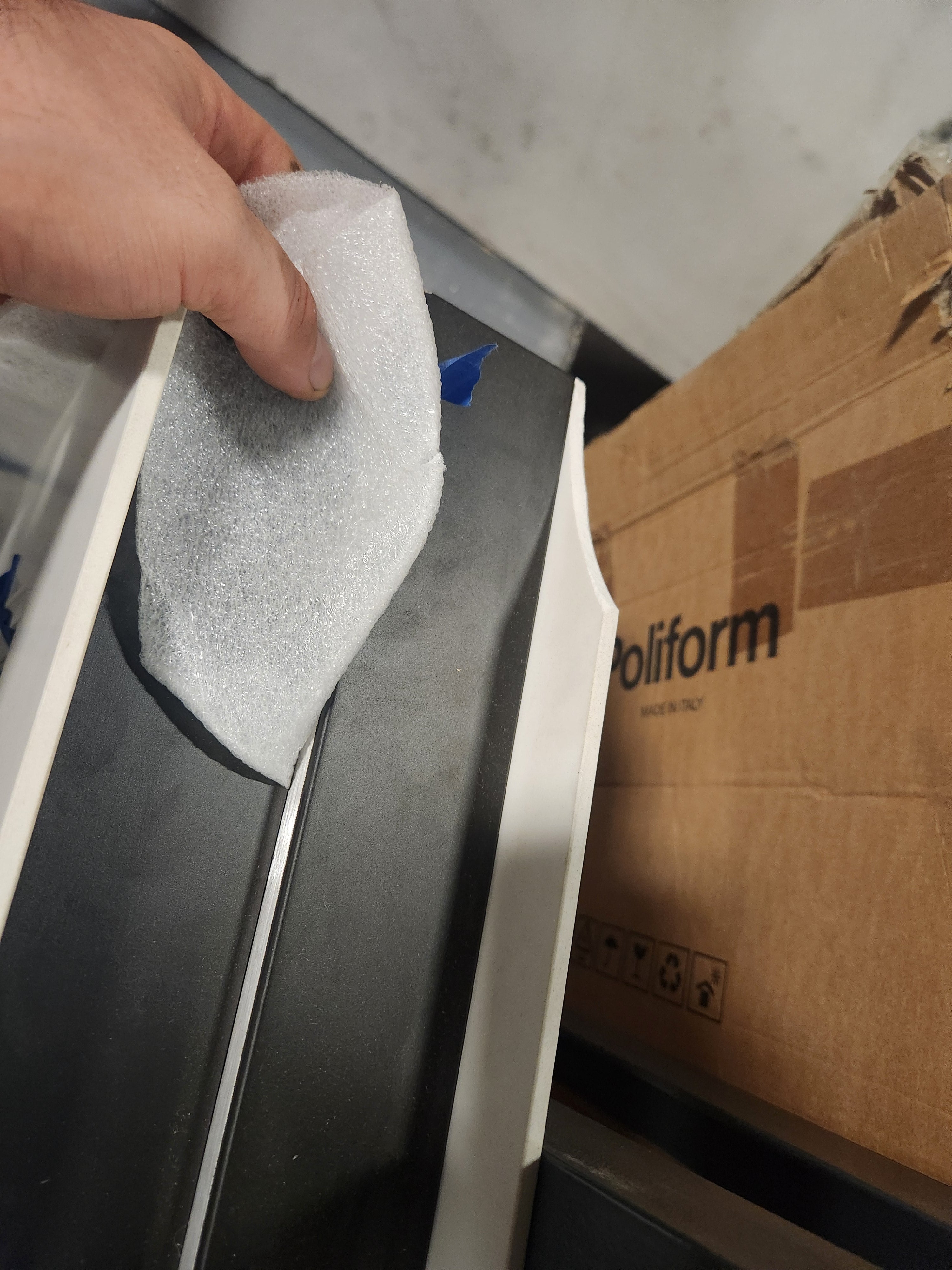 Poliform Phoenix Multi-Tone Modern Kitchen with Artex Island, Stone Countertops and Miele Appliances