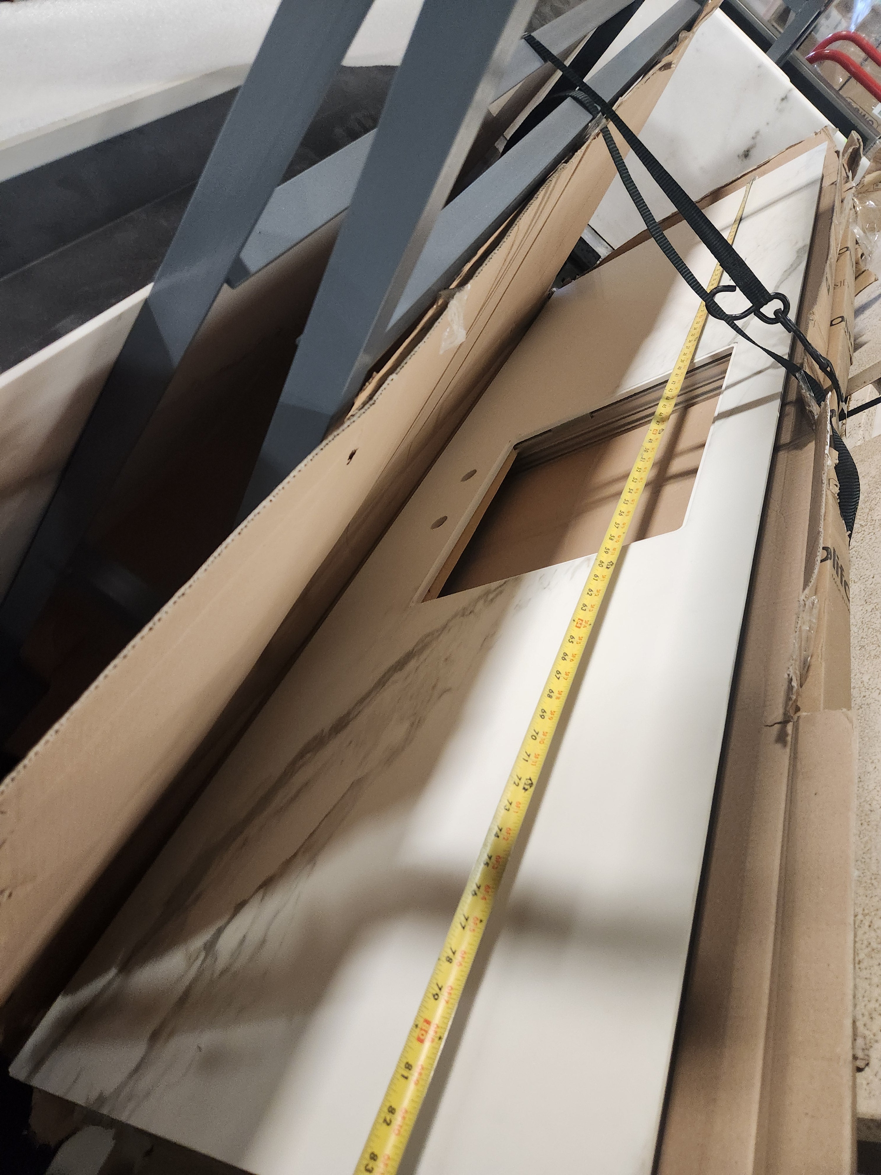 Poliform Phoenix Multi-Tone Modern Kitchen with Artex Island, Stone Countertops and Miele Appliances