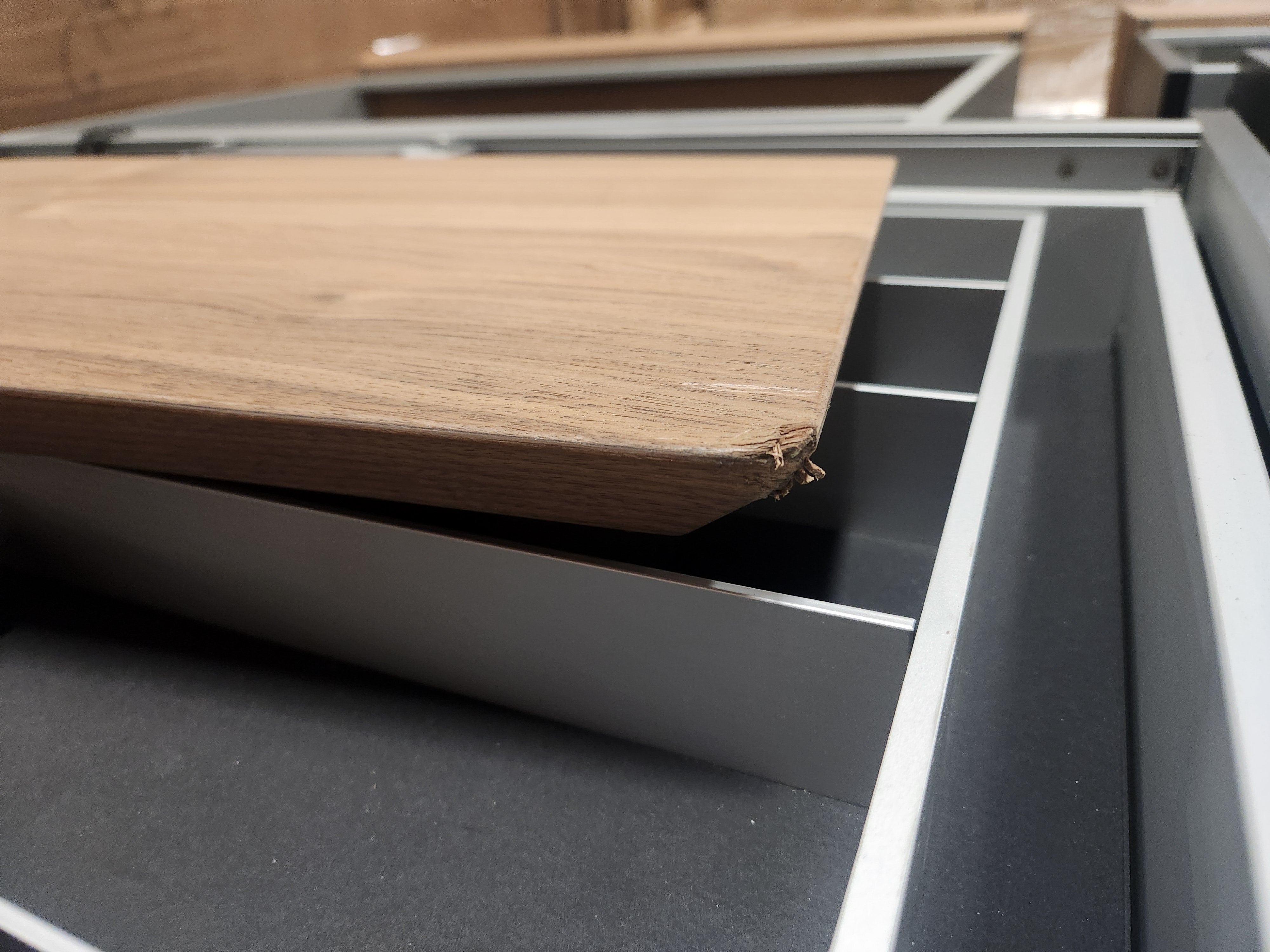 Poliform Phoenix Multi-Tone Modern Kitchen with Artex Island, Stone Countertops and Miele Appliances