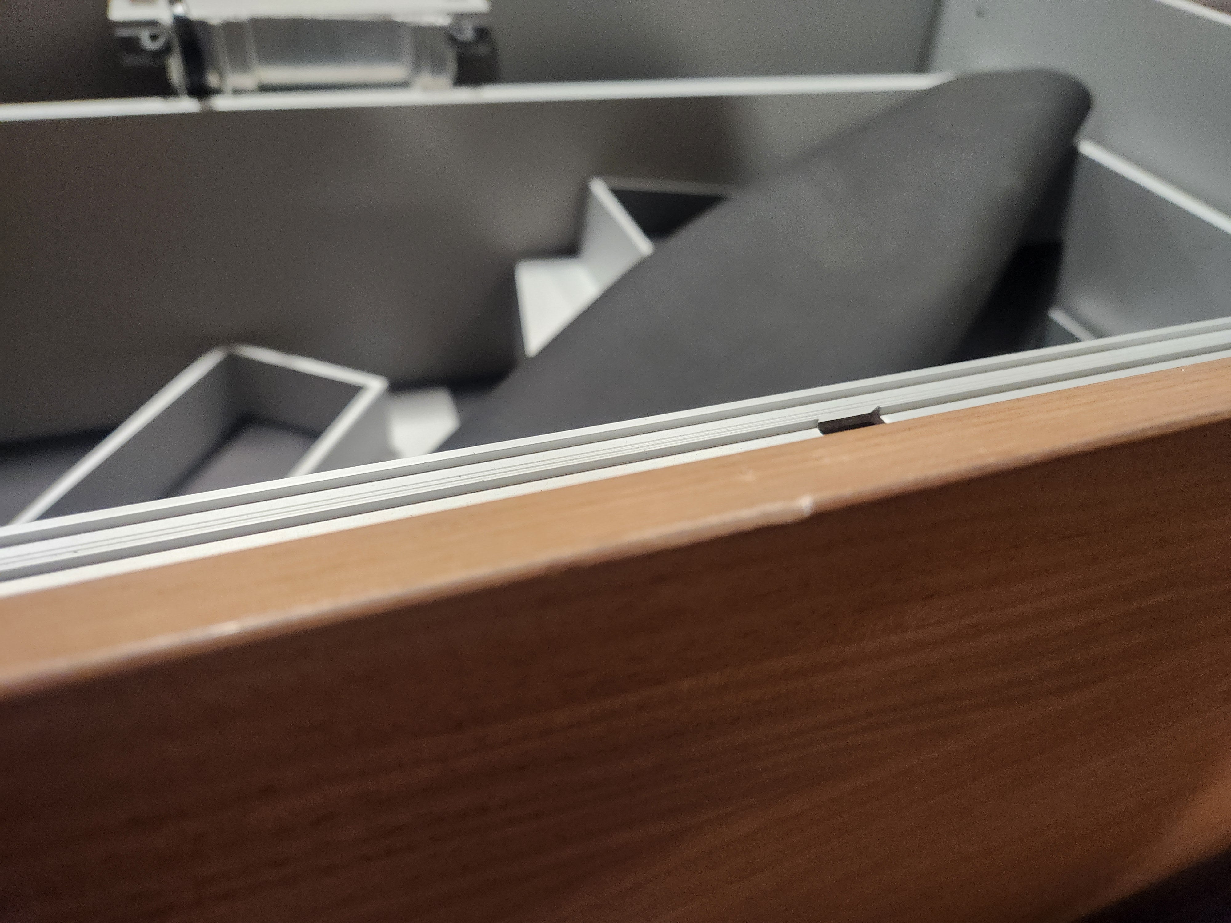 Poliform Phoenix Multi-Tone Modern Kitchen with Artex Island, Stone Countertops and Miele Appliances