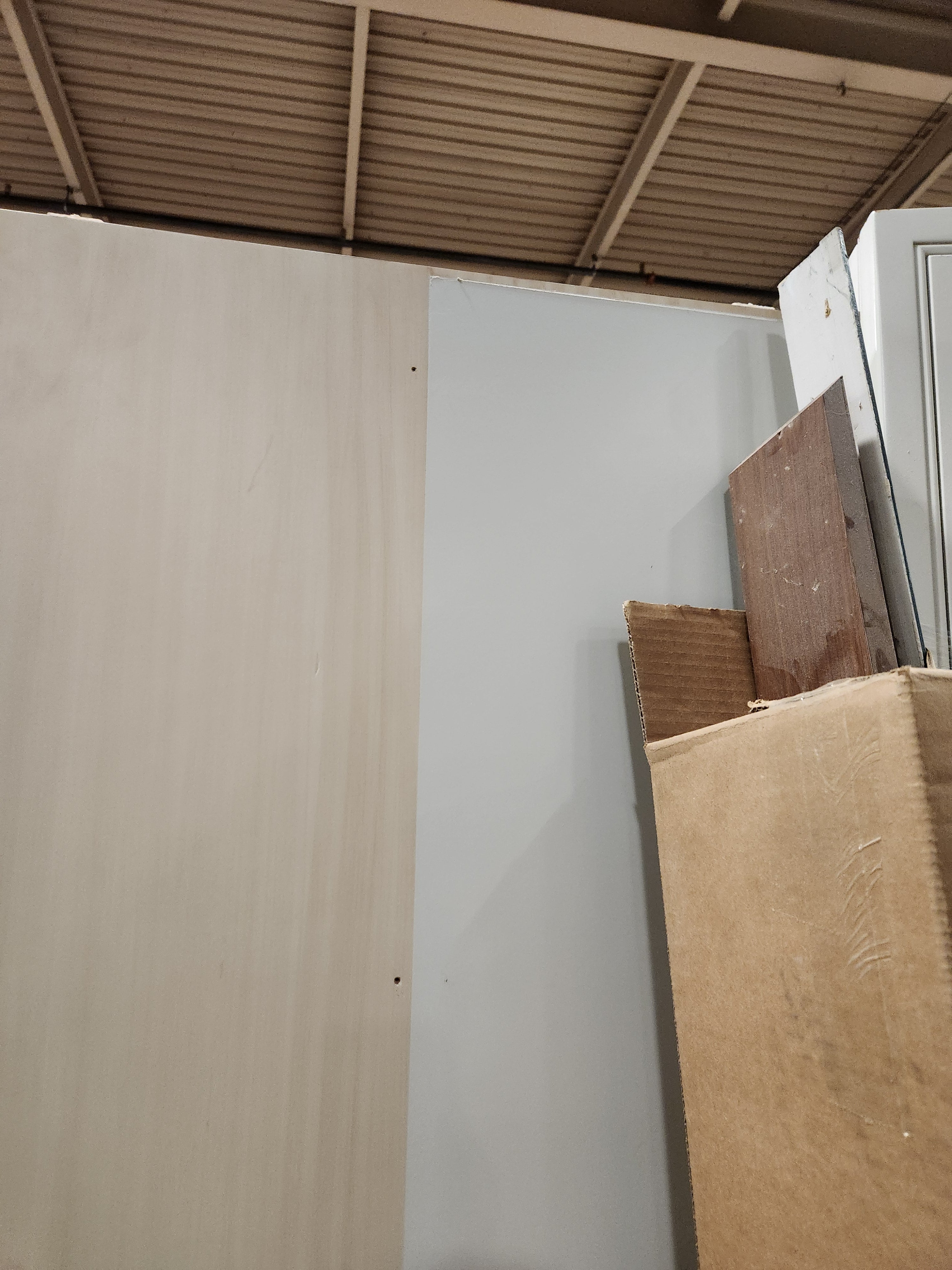 Prevo Transitional White Complete Kitchen Cabinets with Brown Wooden Island