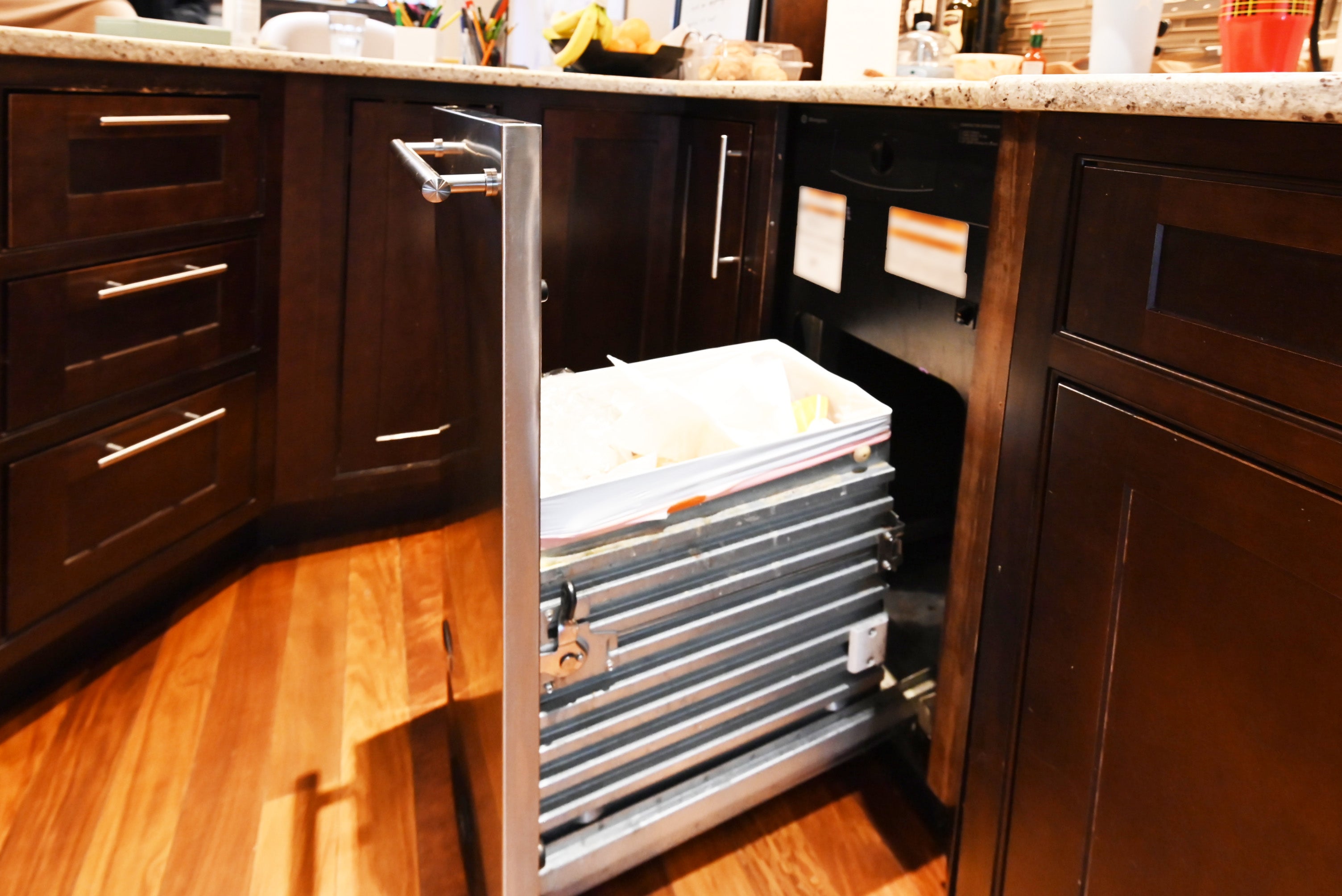 Custom Dignified Chestnut Transitional Pre-Owned Kitchen