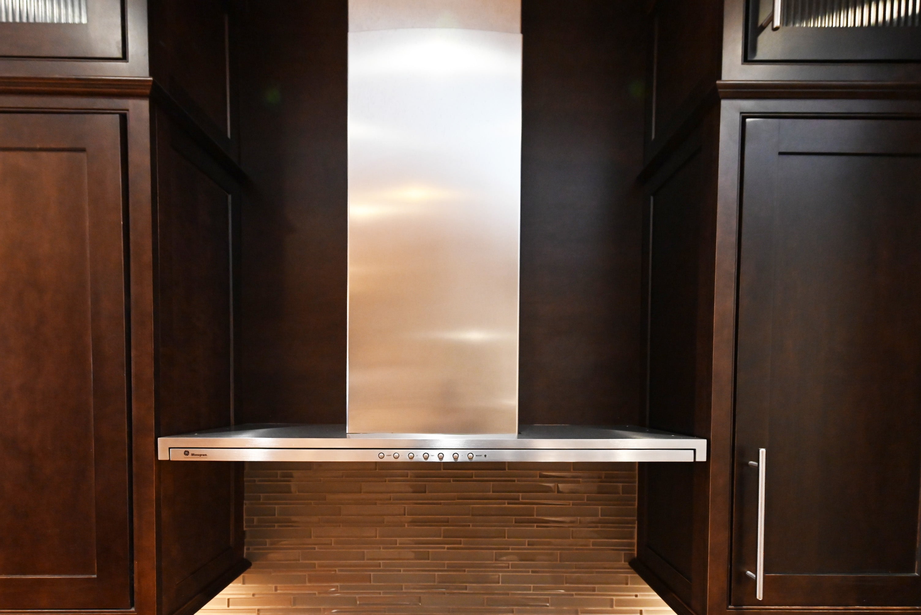 Custom Dignified Chestnut Transitional Pre-Owned Kitchen