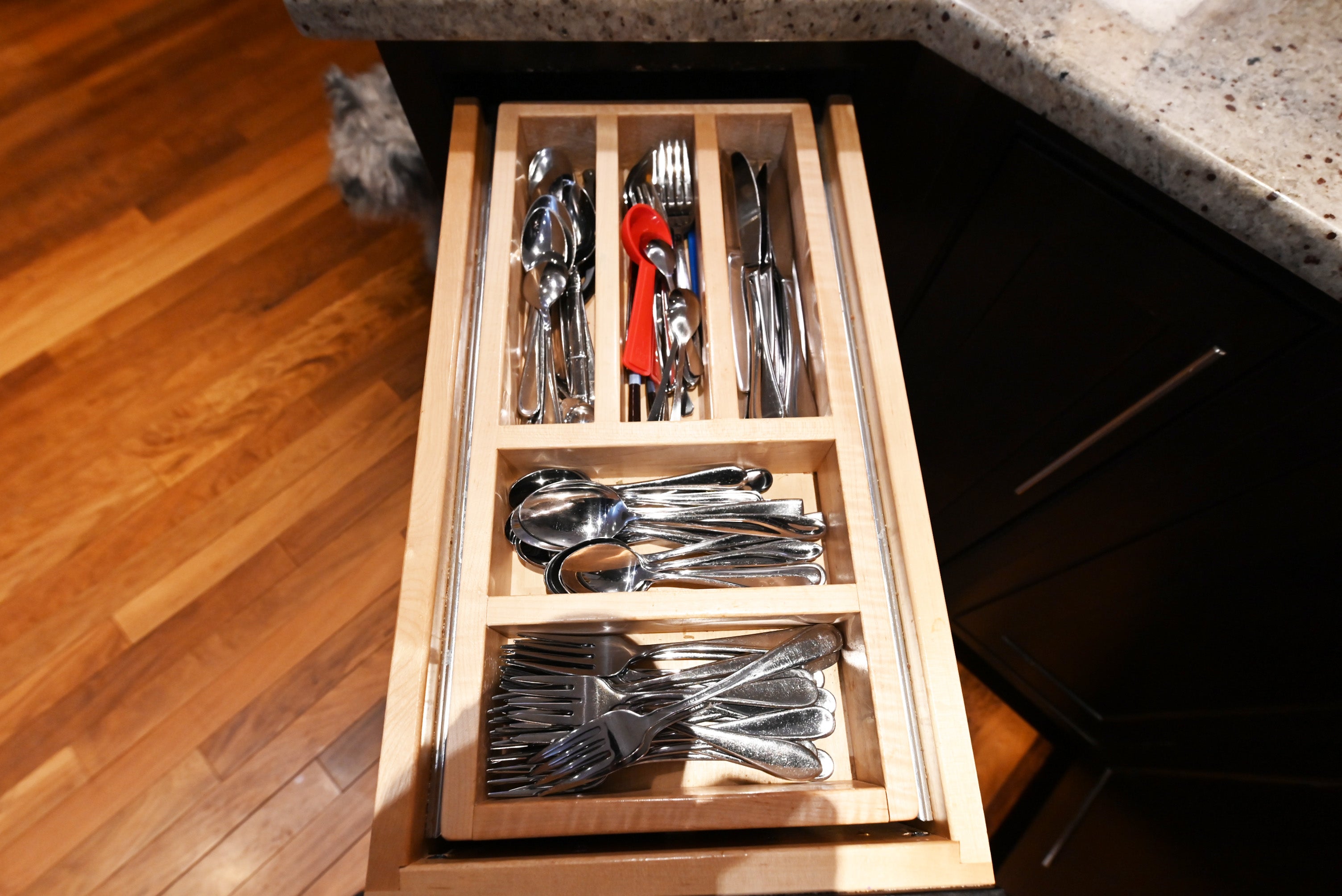 Custom Dignified Chestnut Transitional Pre-Owned Kitchen