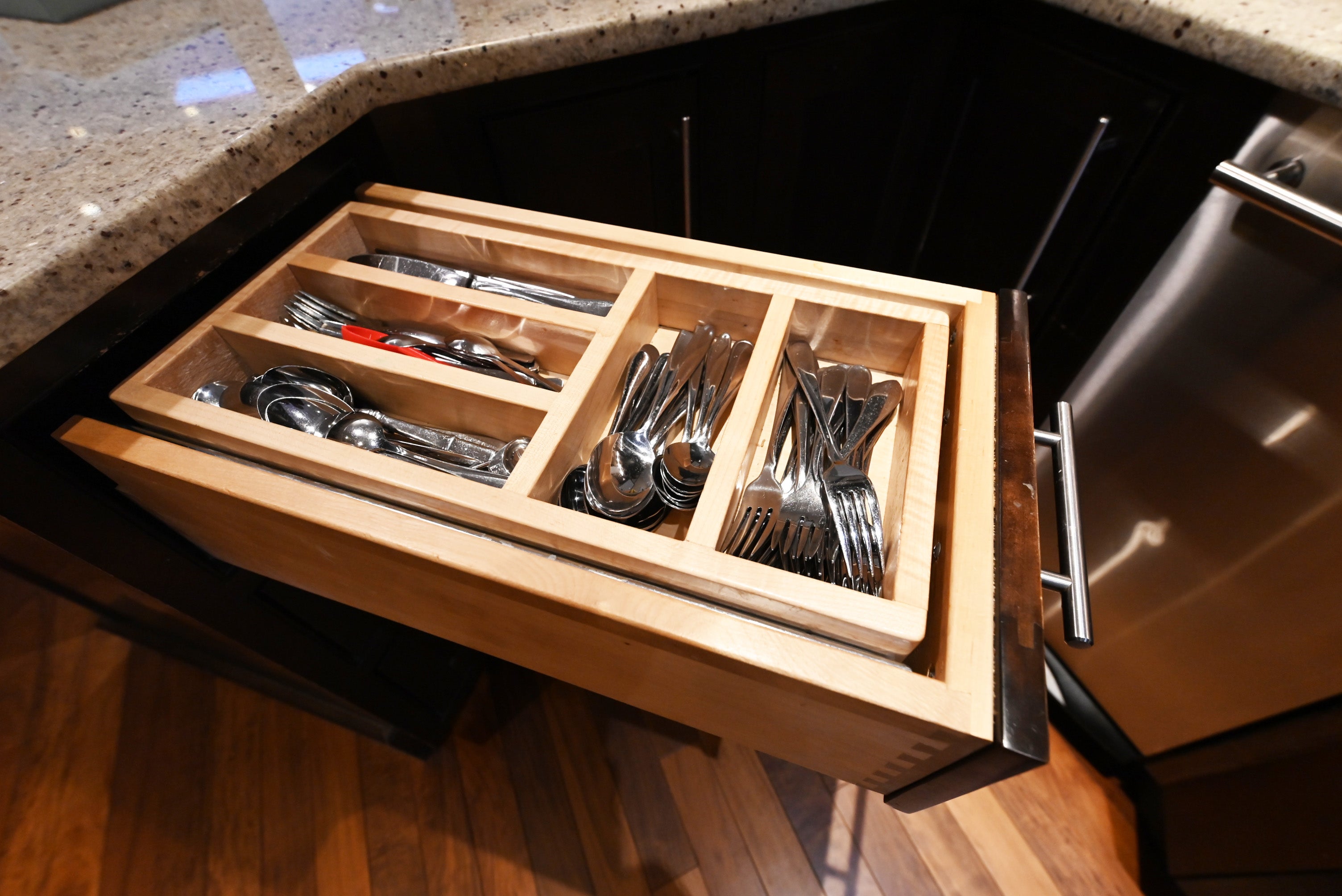 Custom Dignified Chestnut Transitional Pre-Owned Kitchen