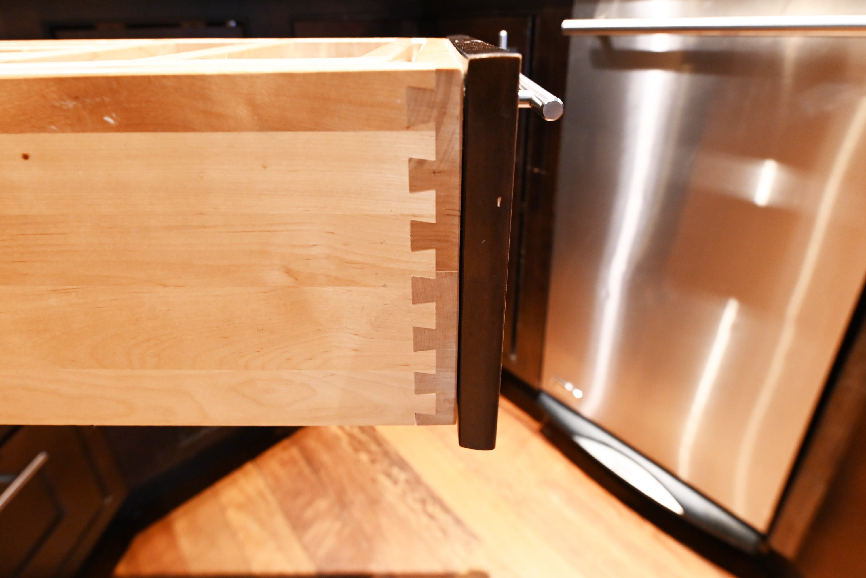 Custom Dignified Chestnut Transitional Pre-Owned Kitchen