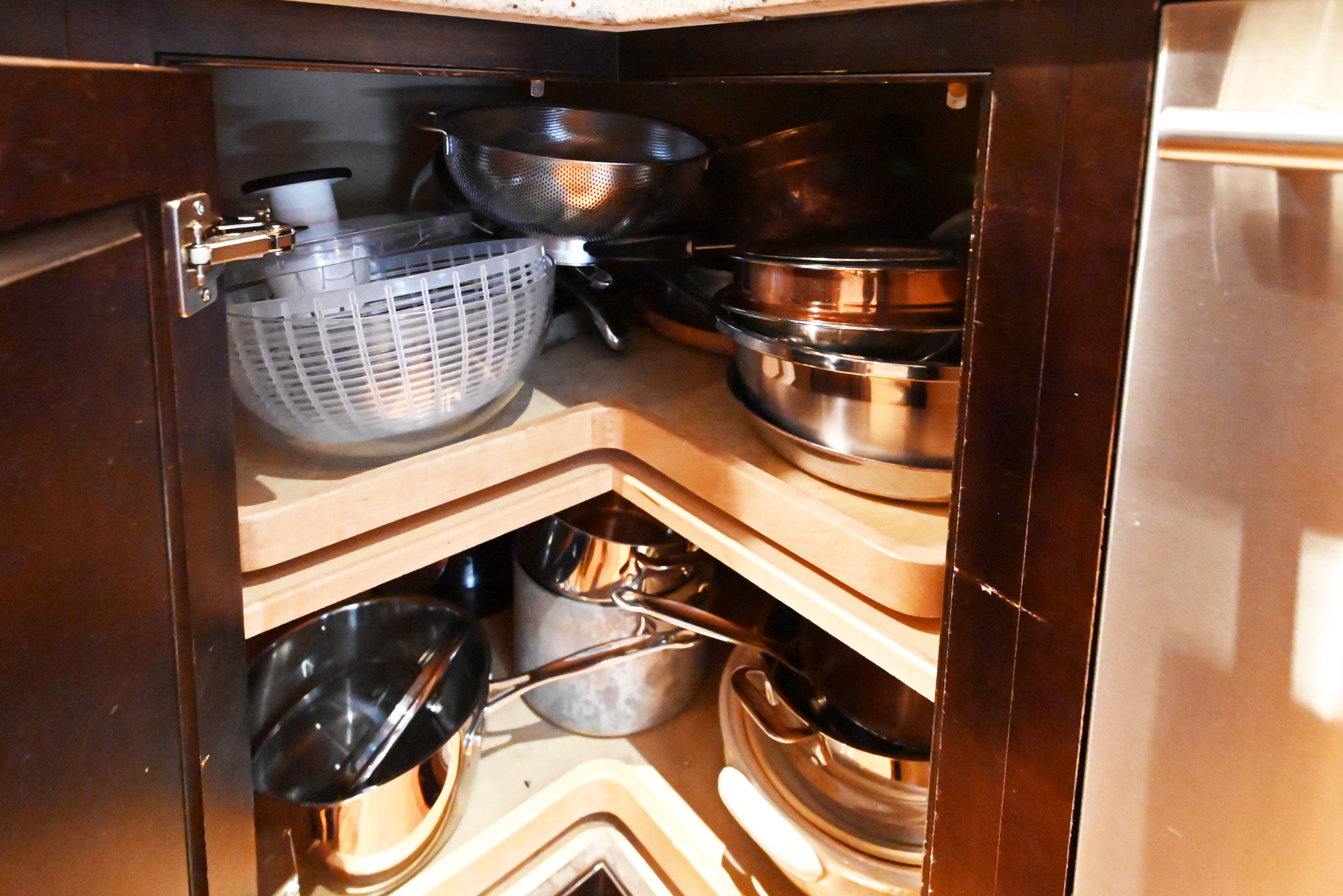 Custom Dignified Chestnut Transitional Pre-Owned Kitchen