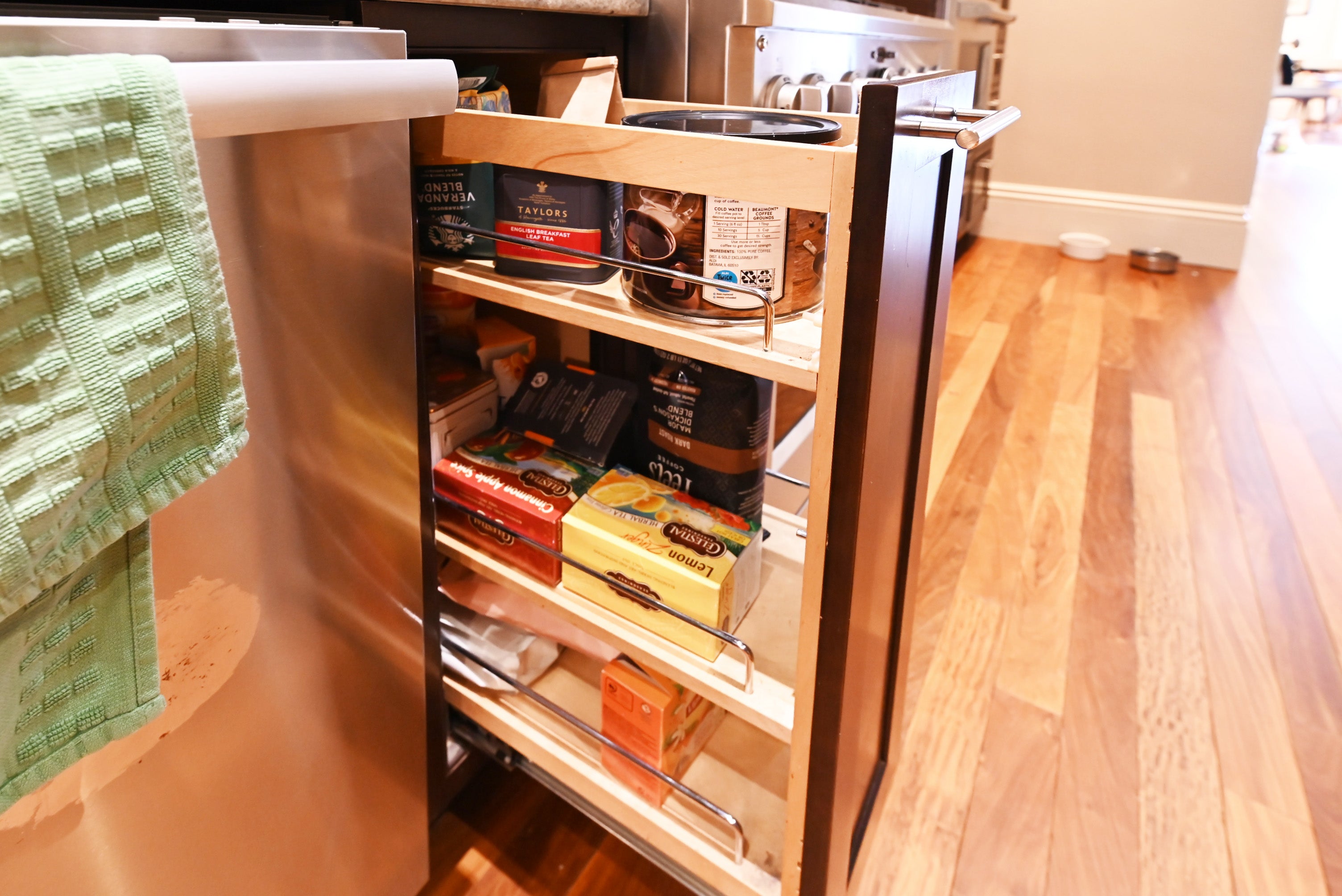 Custom Dignified Chestnut Transitional Pre-Owned Kitchen