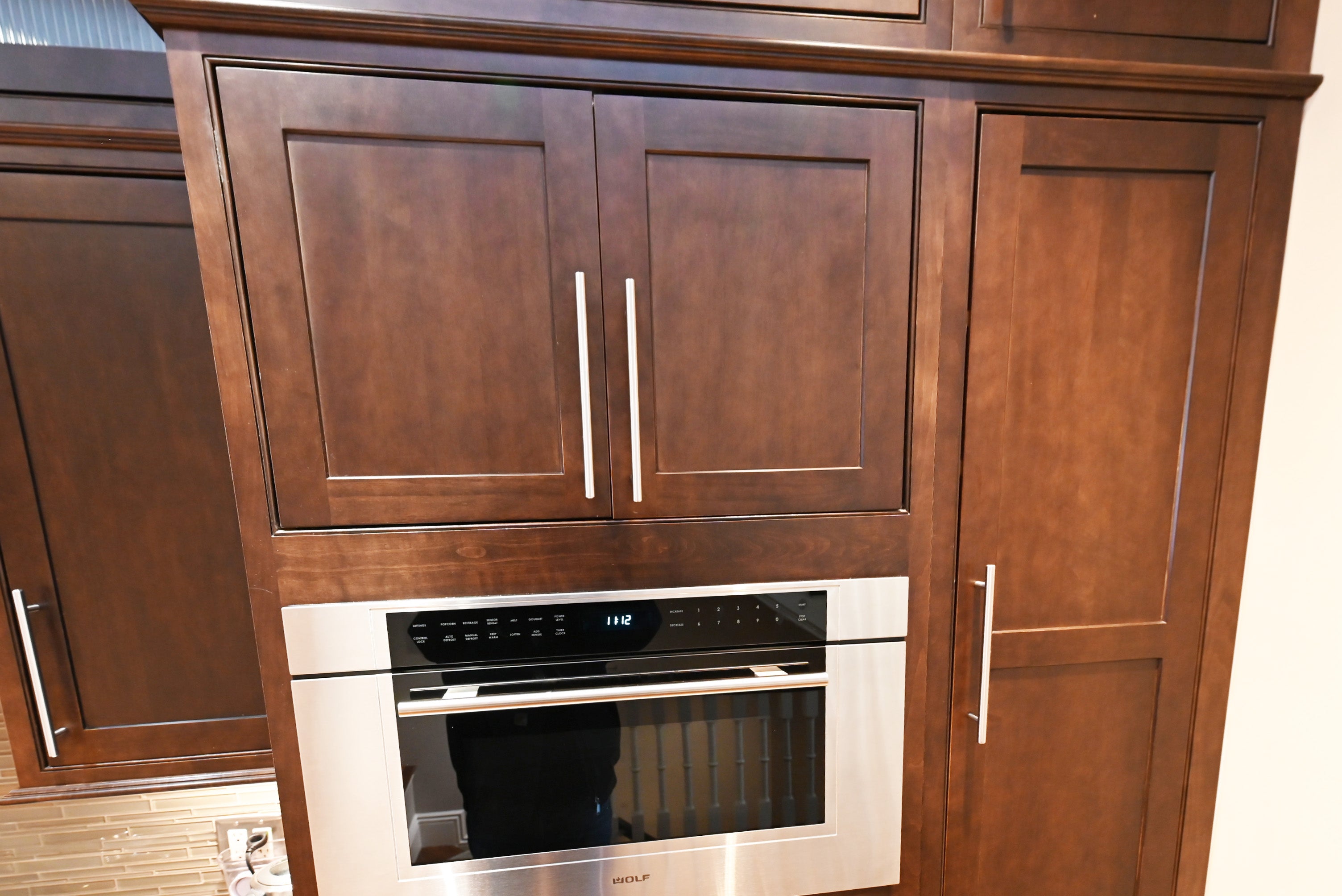 Custom Dignified Chestnut Transitional Pre-Owned Kitchen