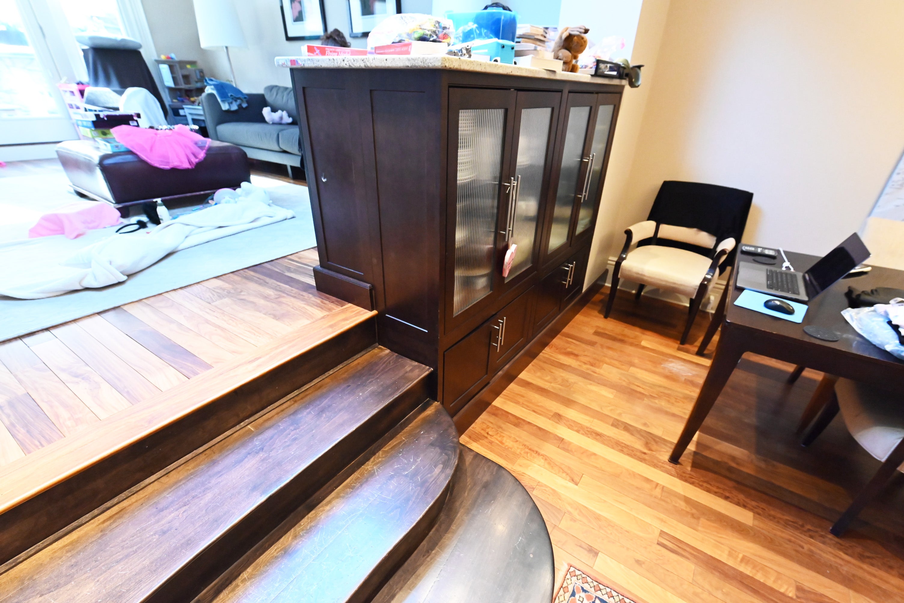 Custom Dignified Chestnut Transitional Pre-Owned Kitchen