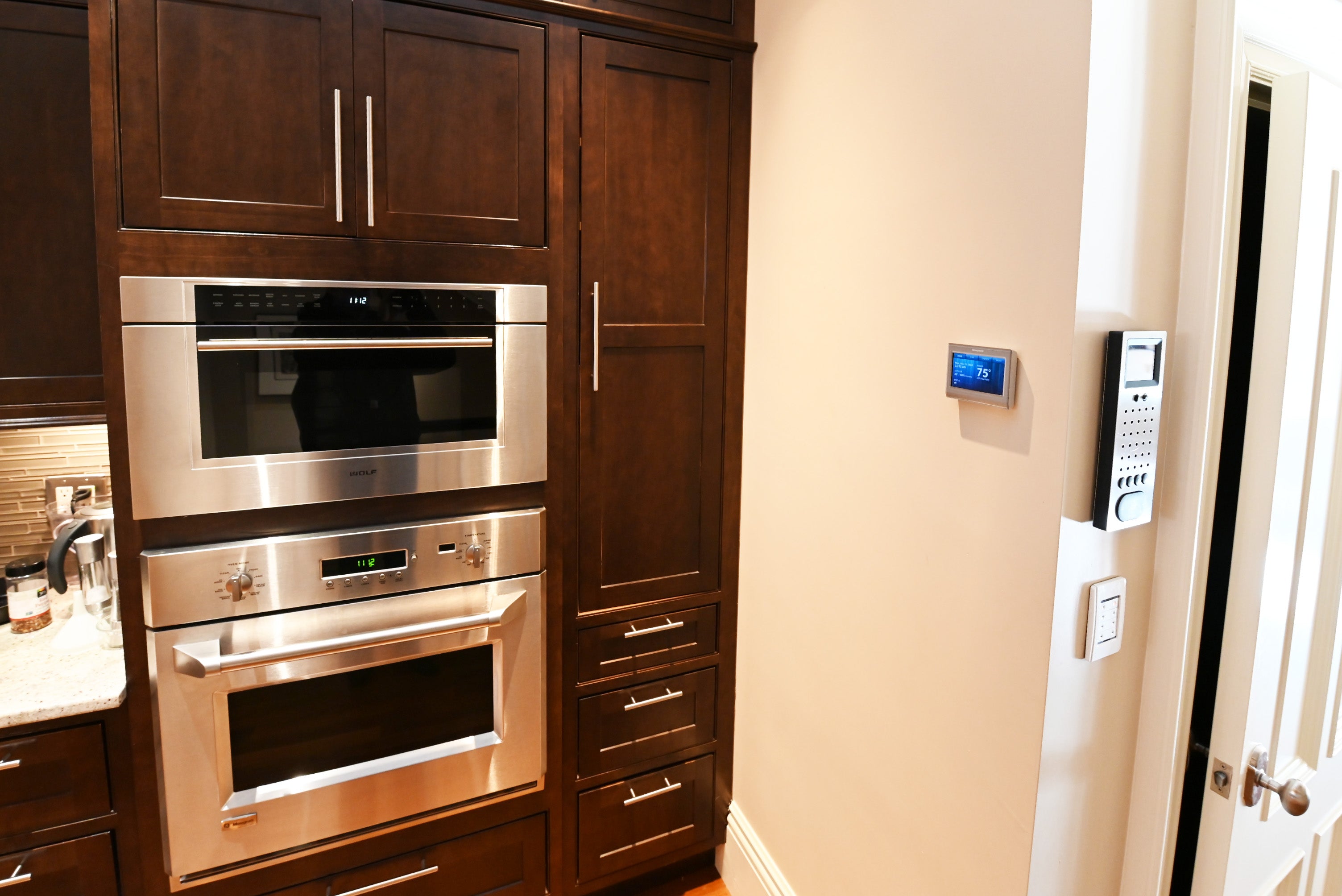 Custom Dignified Chestnut Transitional Pre-Owned Kitchen