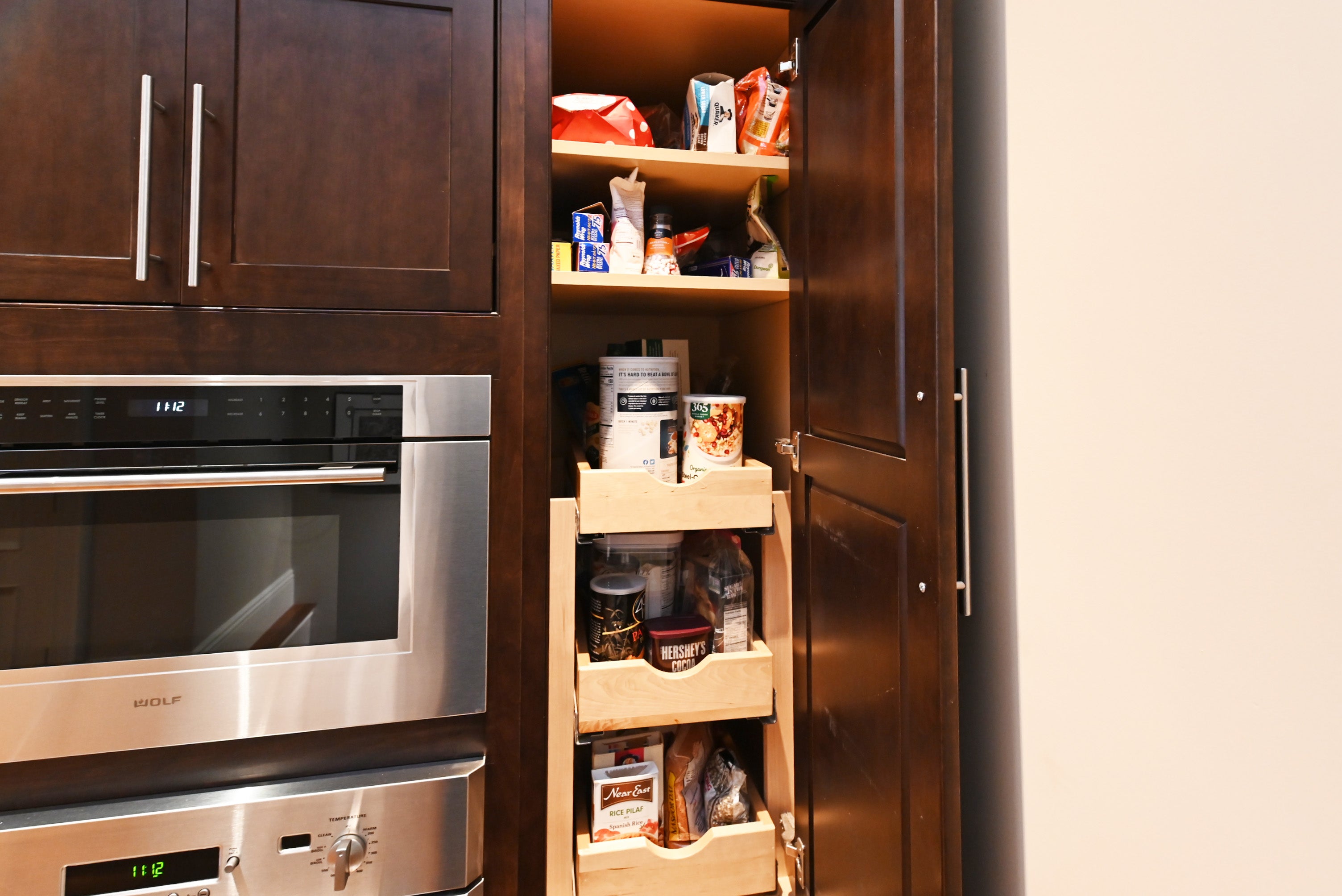 Custom Dignified Chestnut Transitional Pre-Owned Kitchen