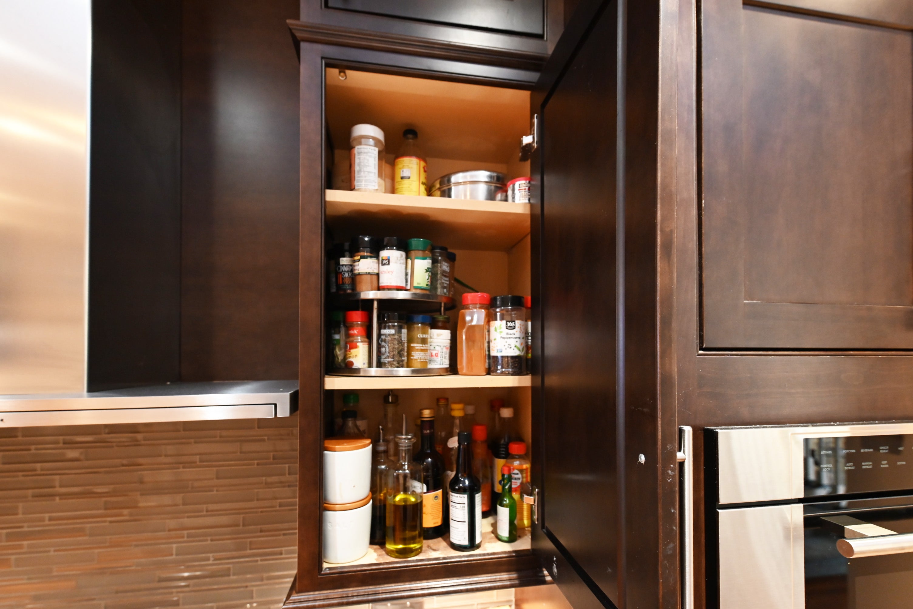 Custom Dignified Chestnut Transitional Pre-Owned Kitchen