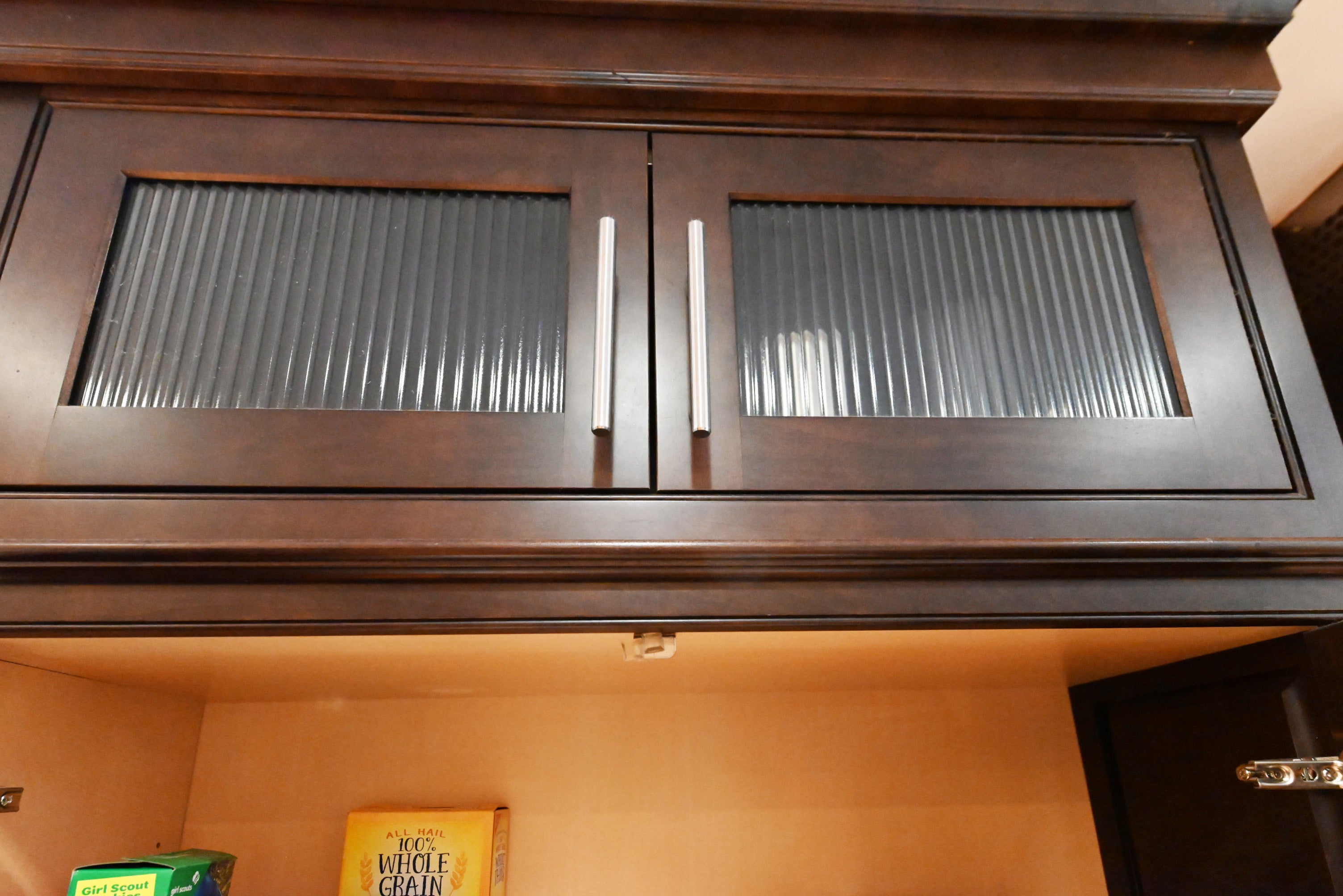 Custom Dignified Chestnut Transitional Pre-Owned Kitchen