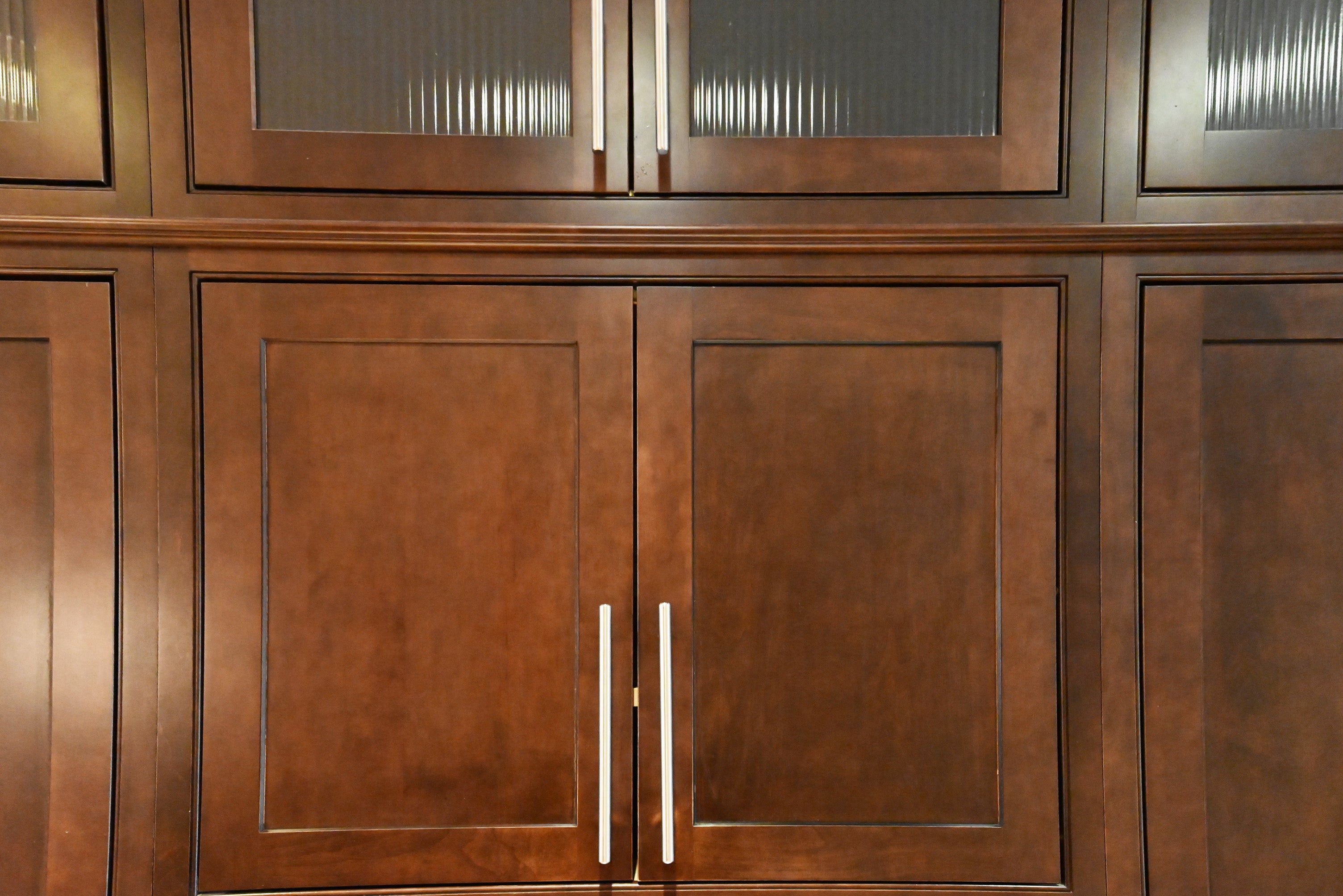 Custom Dignified Chestnut Transitional Pre-Owned Kitchen