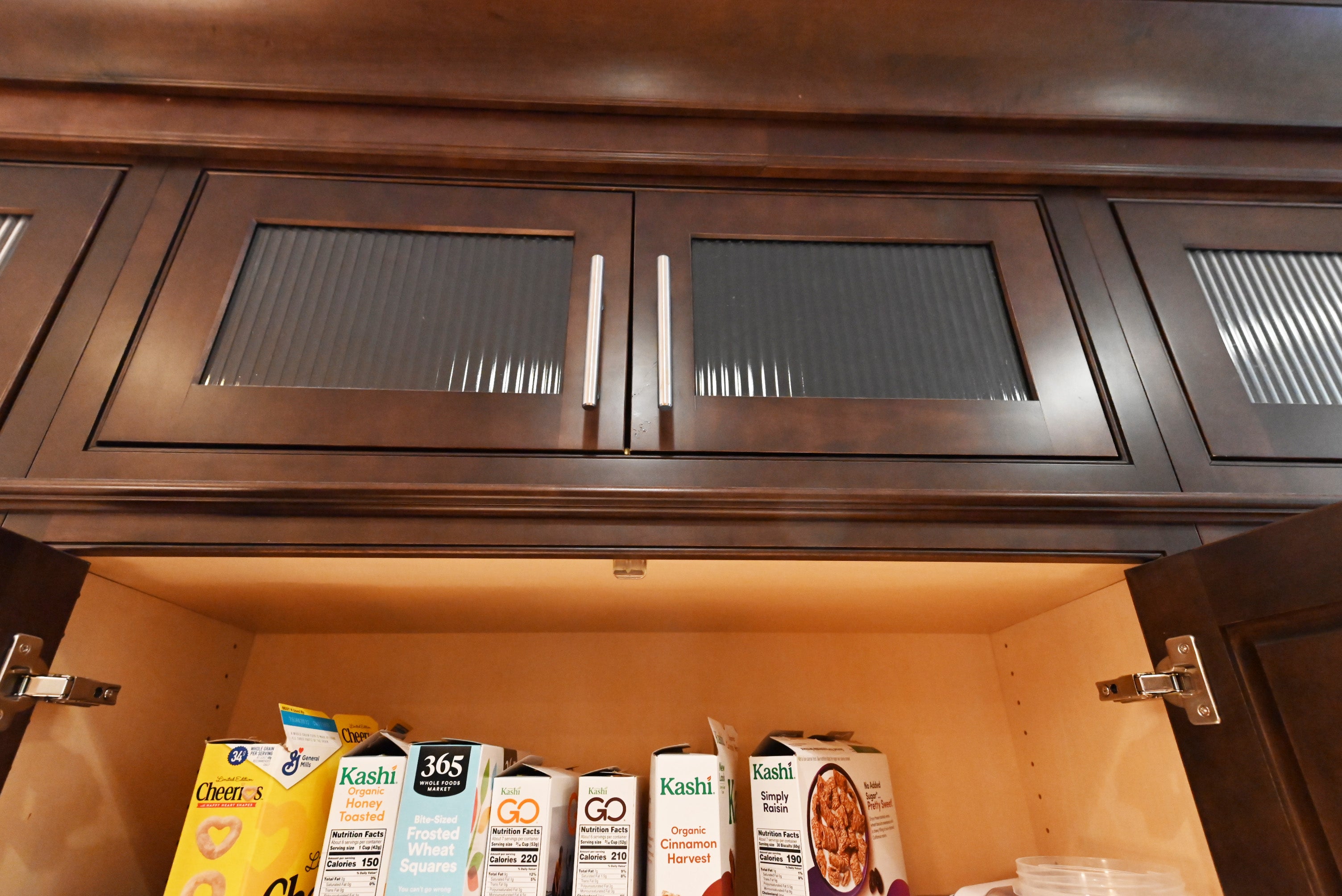 Custom Dignified Chestnut Transitional Pre-Owned Kitchen