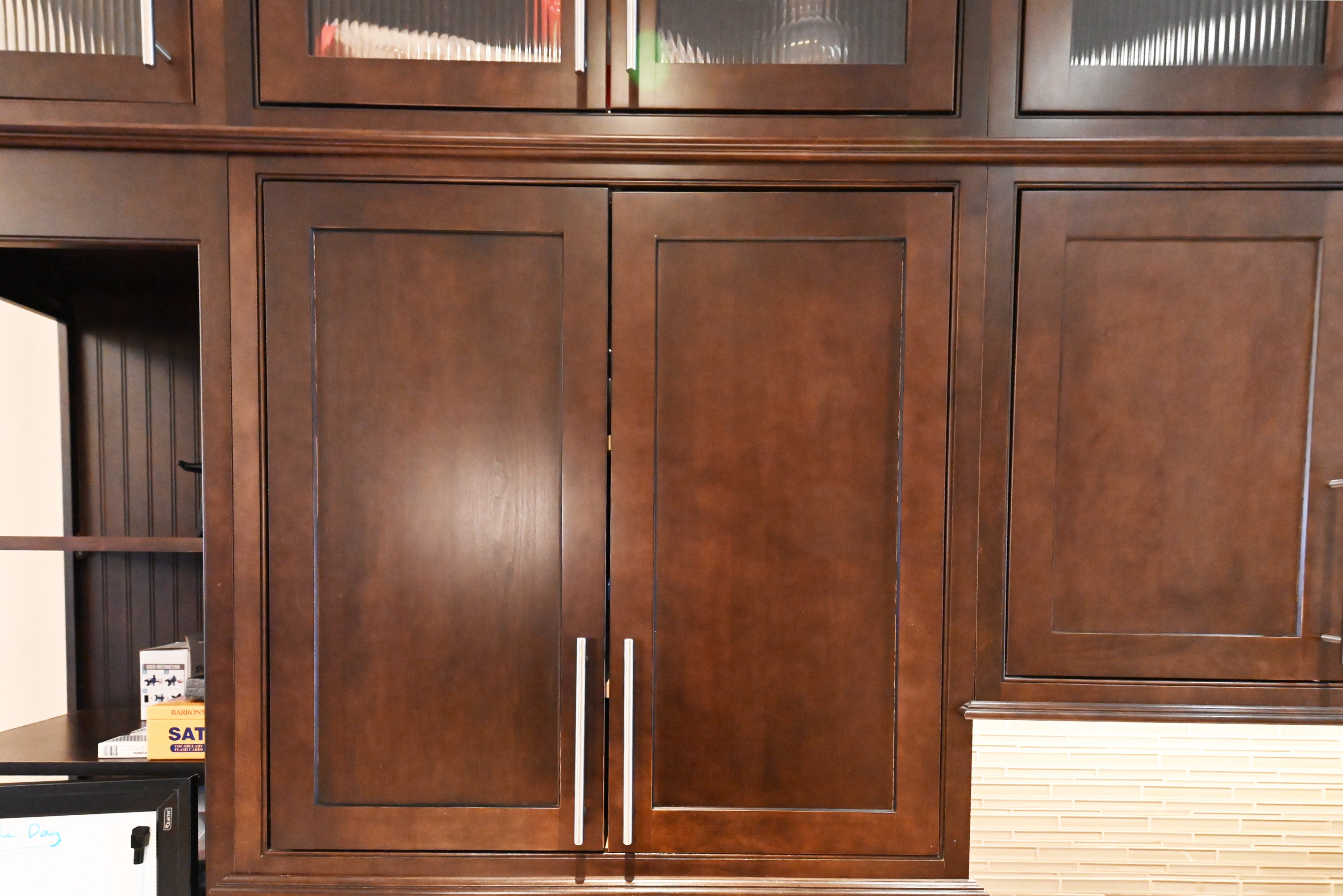 Custom Dignified Chestnut Transitional Pre-Owned Kitchen