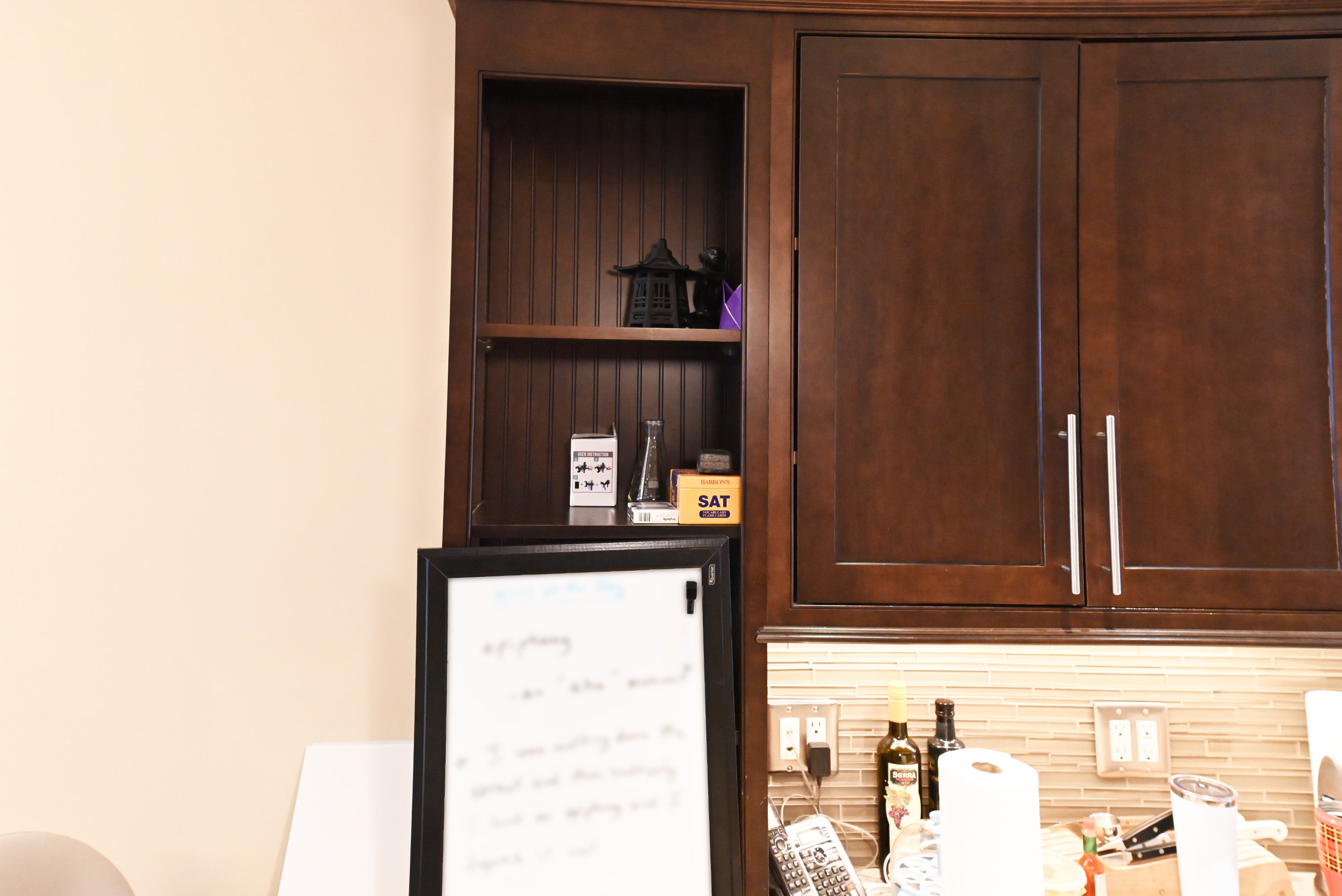 Custom Dignified Chestnut Transitional Pre-Owned Kitchen