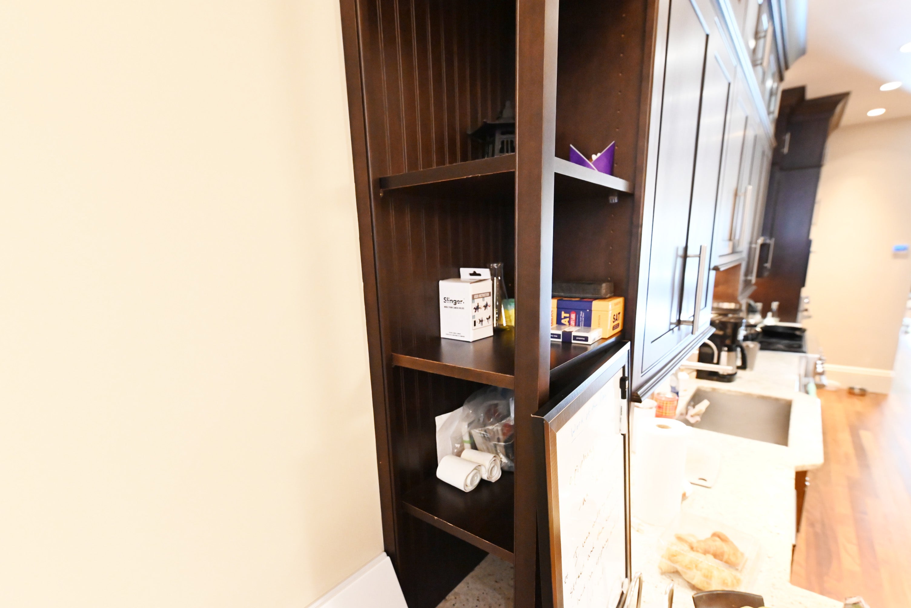 Custom Dignified Chestnut Transitional Pre-Owned Kitchen