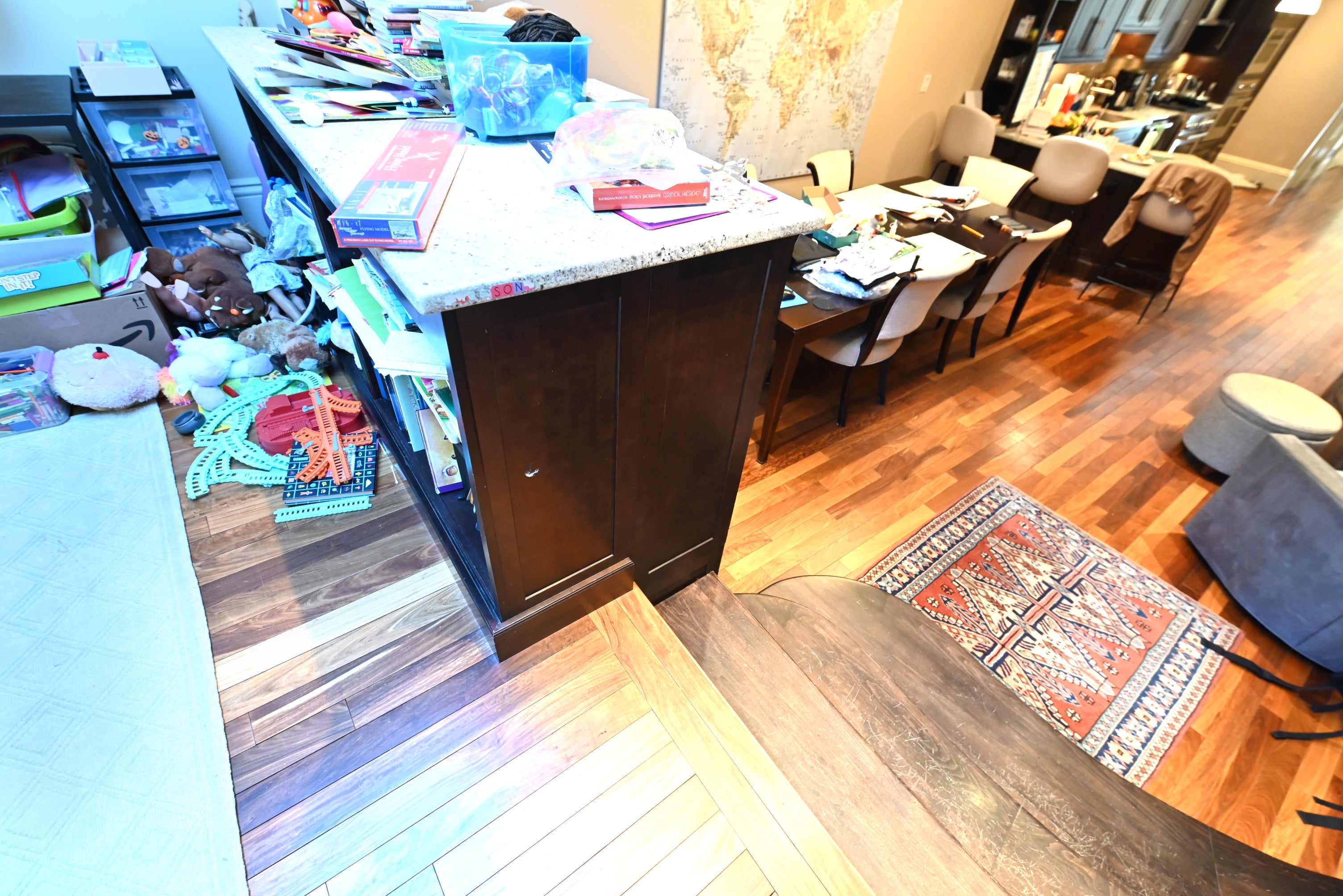 Custom Dignified Chestnut Transitional Pre-Owned Kitchen