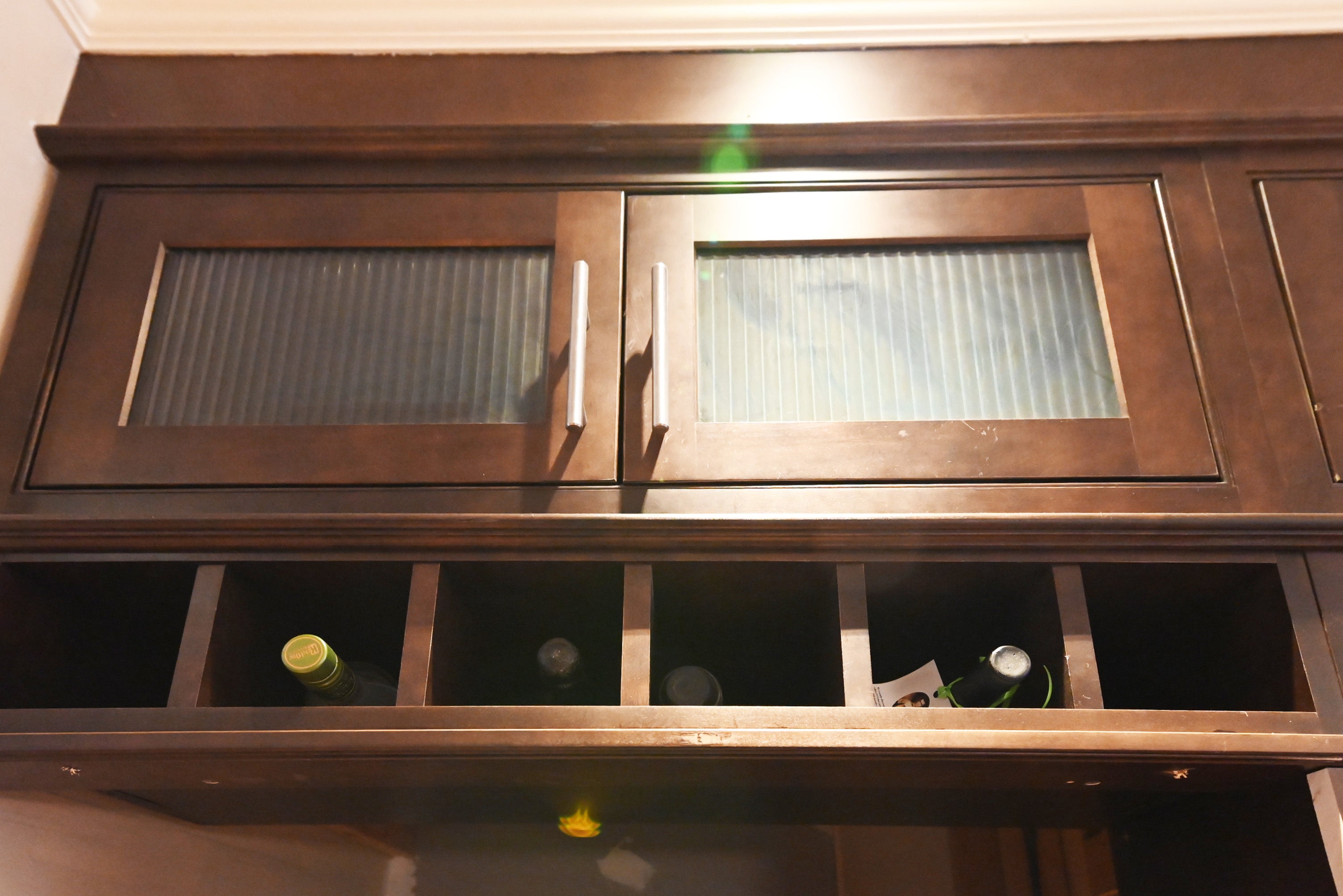 Custom Dignified Chestnut Transitional Pre-Owned Kitchen